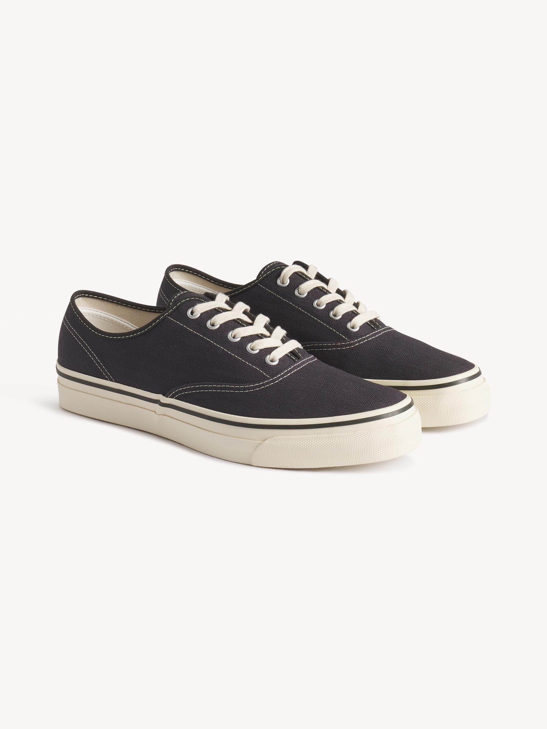 Vintage Navy Herringbone Moonstar Deck Shoe