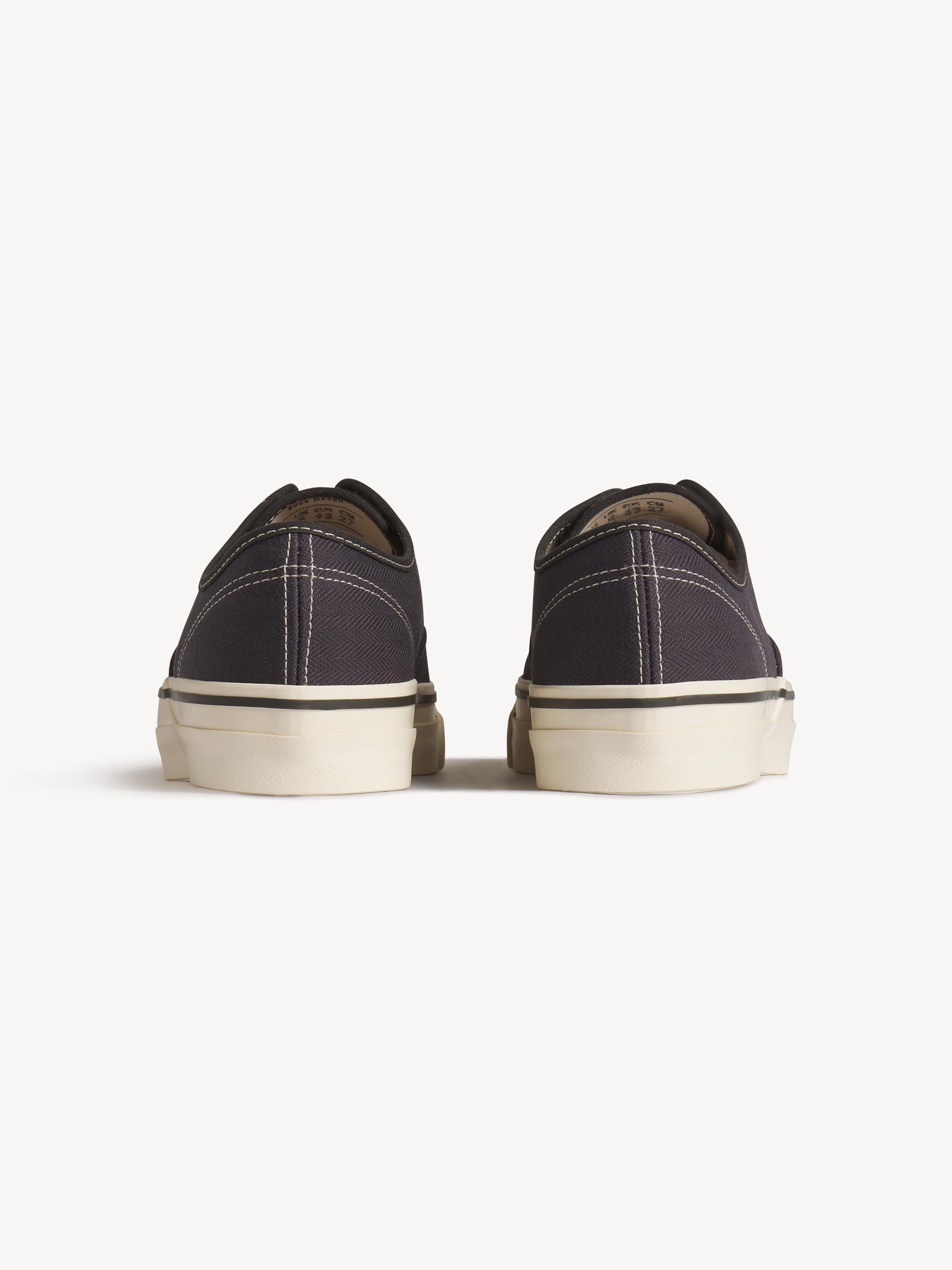 Vintage Navy Herringbone Moonstar Deck Shoe - Image 4