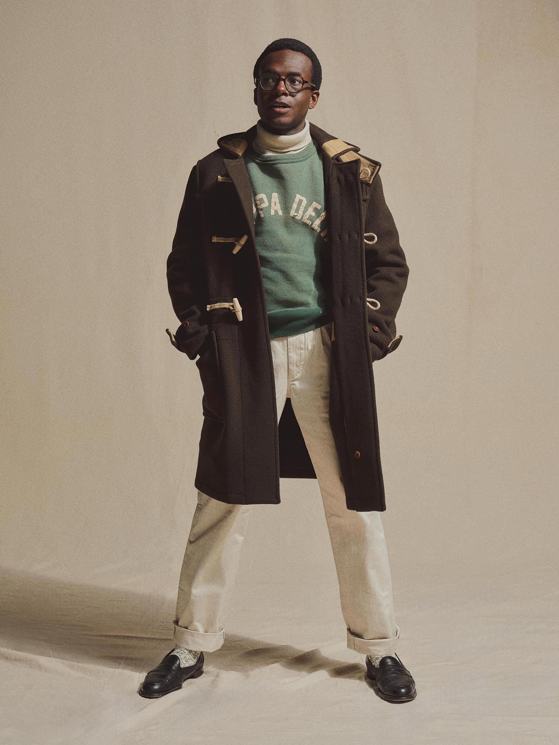 J.Press × Buck Mason Tobacco Gloverall Monty Duffle Coat - Image 3