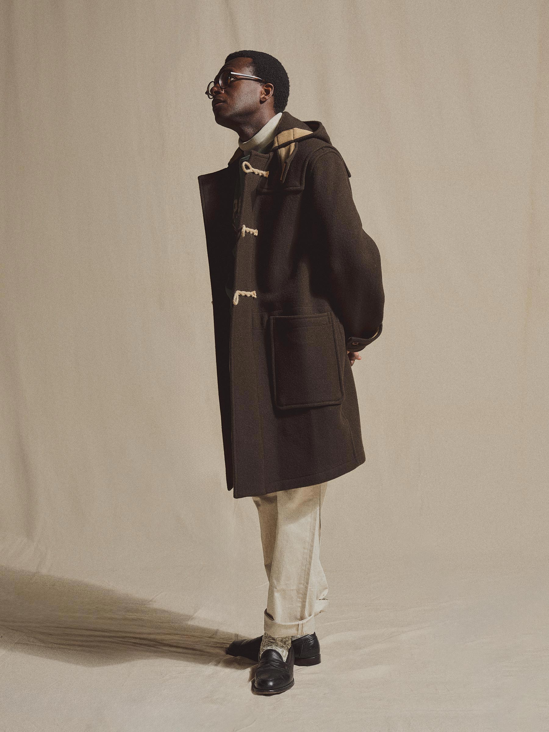 J.Press × Buck Mason Tobacco Gloverall Monty Duffle Coat - Image 5