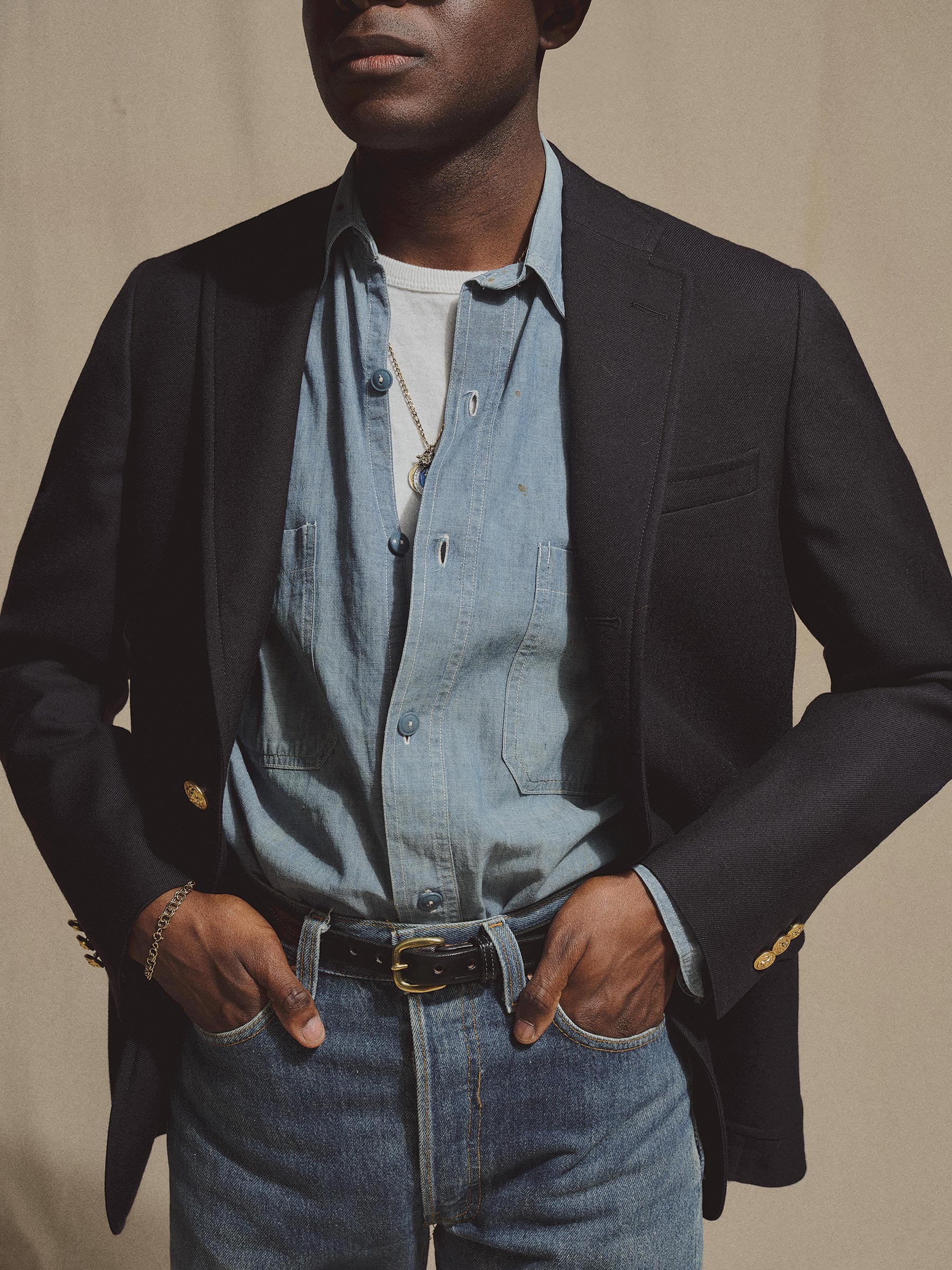 J.Press × Buck Mason Dress Navy English Wool Usa Blazer - Image 3
