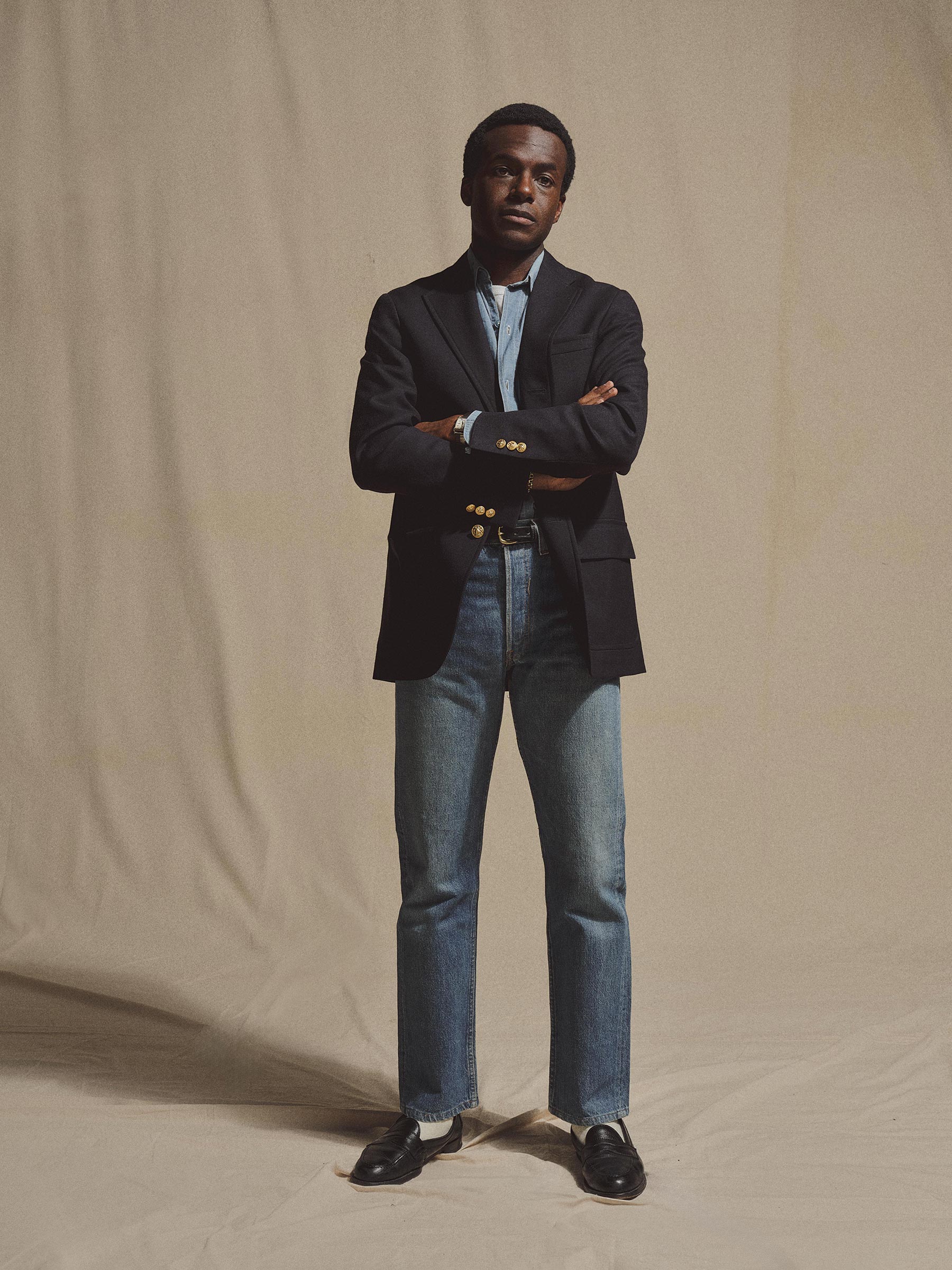J.Press × Buck Mason Dress Navy English Wool Usa Blazer - Image 4