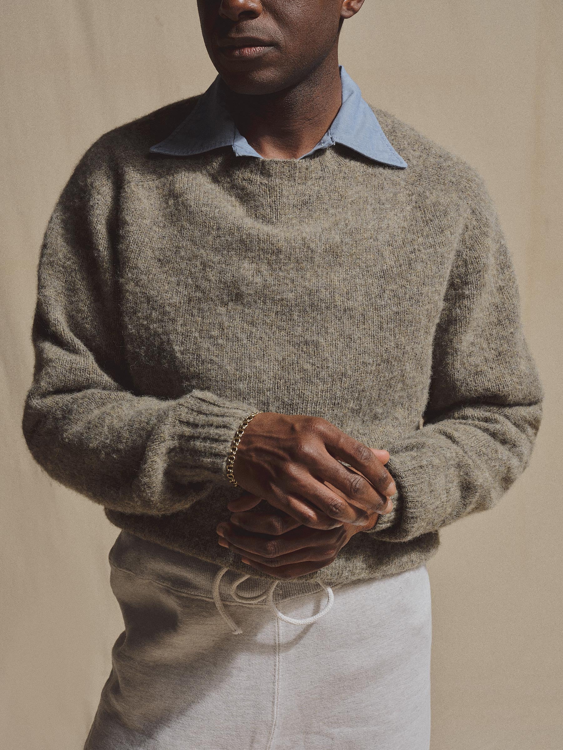 J.Press × Buck Mason Putty Shaggy Dog Sweater - Image 2