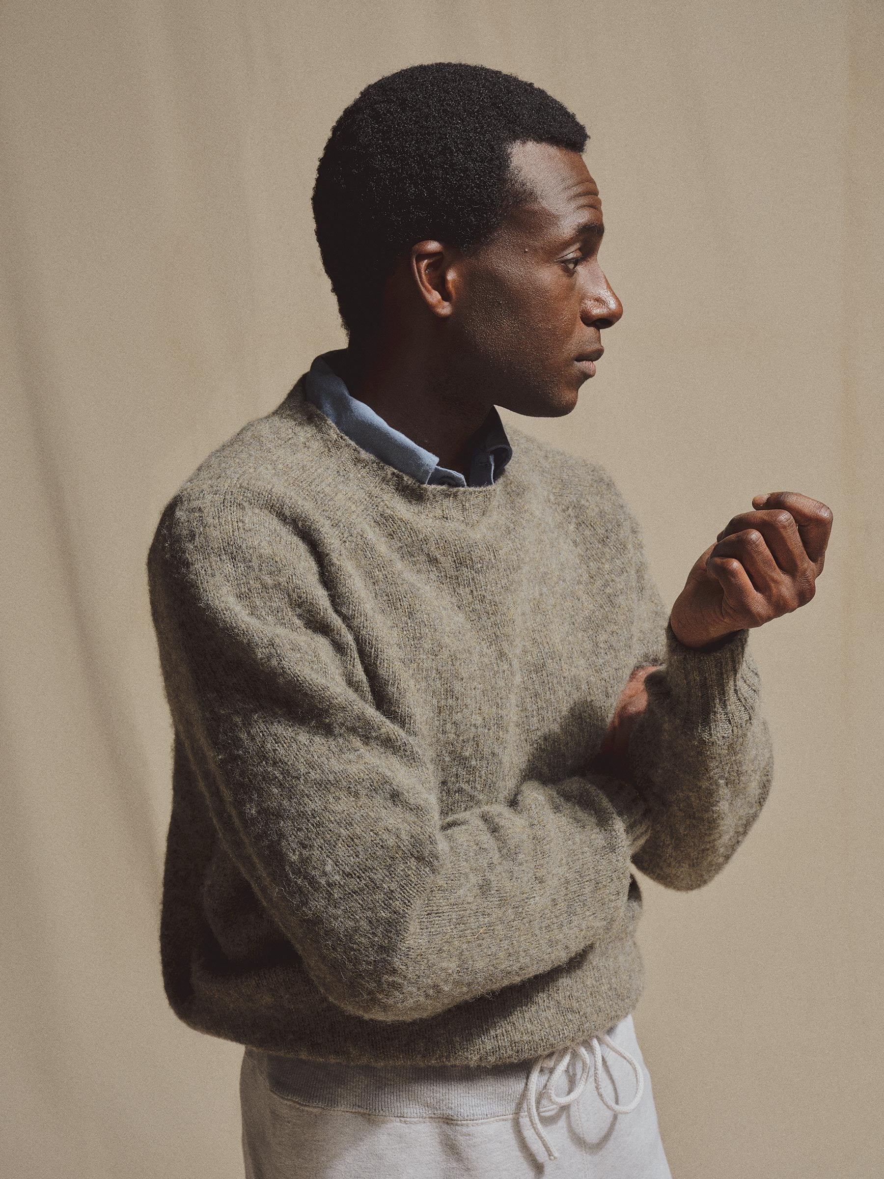 J.Press × Buck Mason Putty Shaggy Dog Sweater - Image 3