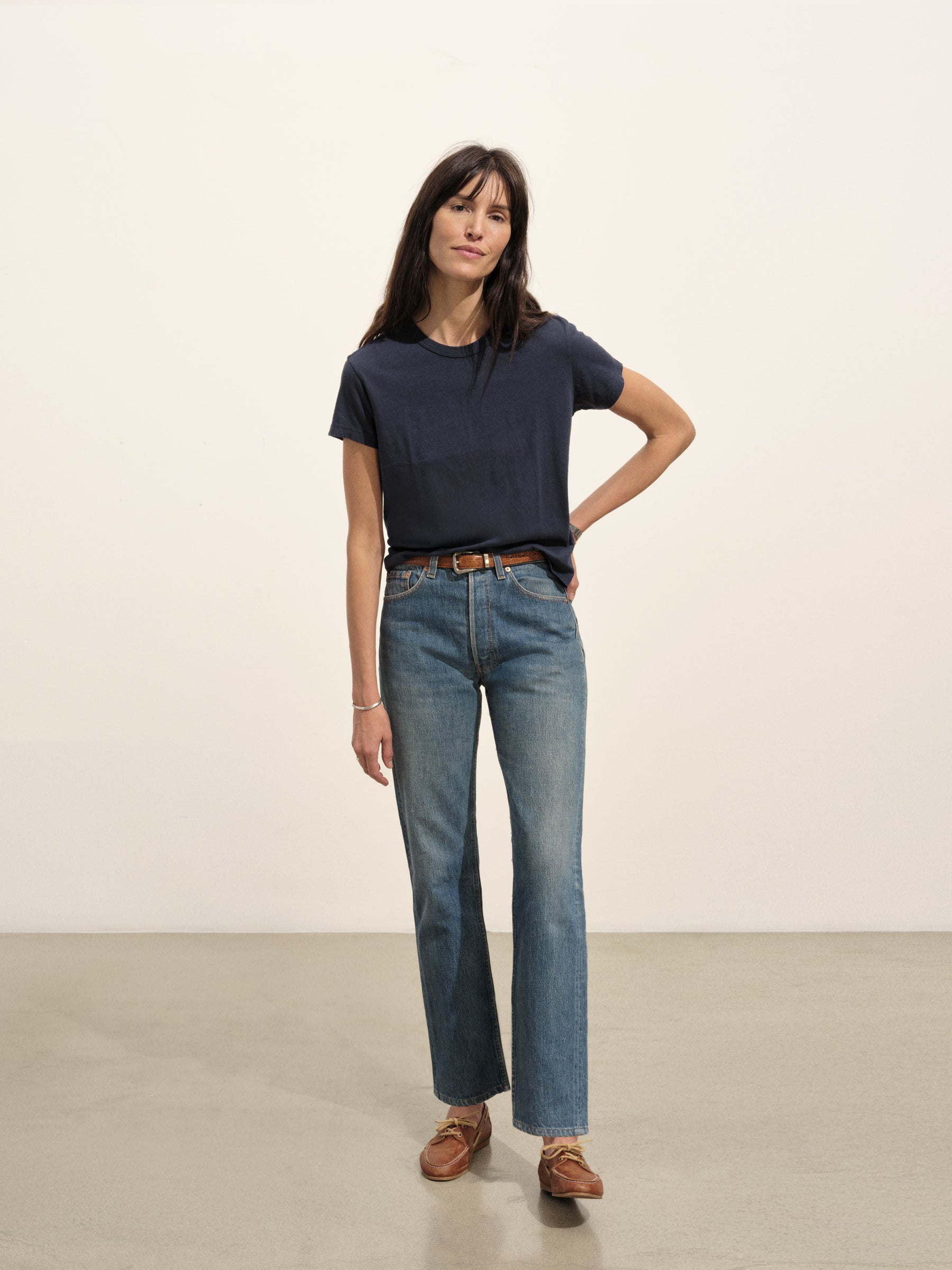 Washed Navy Slub Easy Crew - Image 3