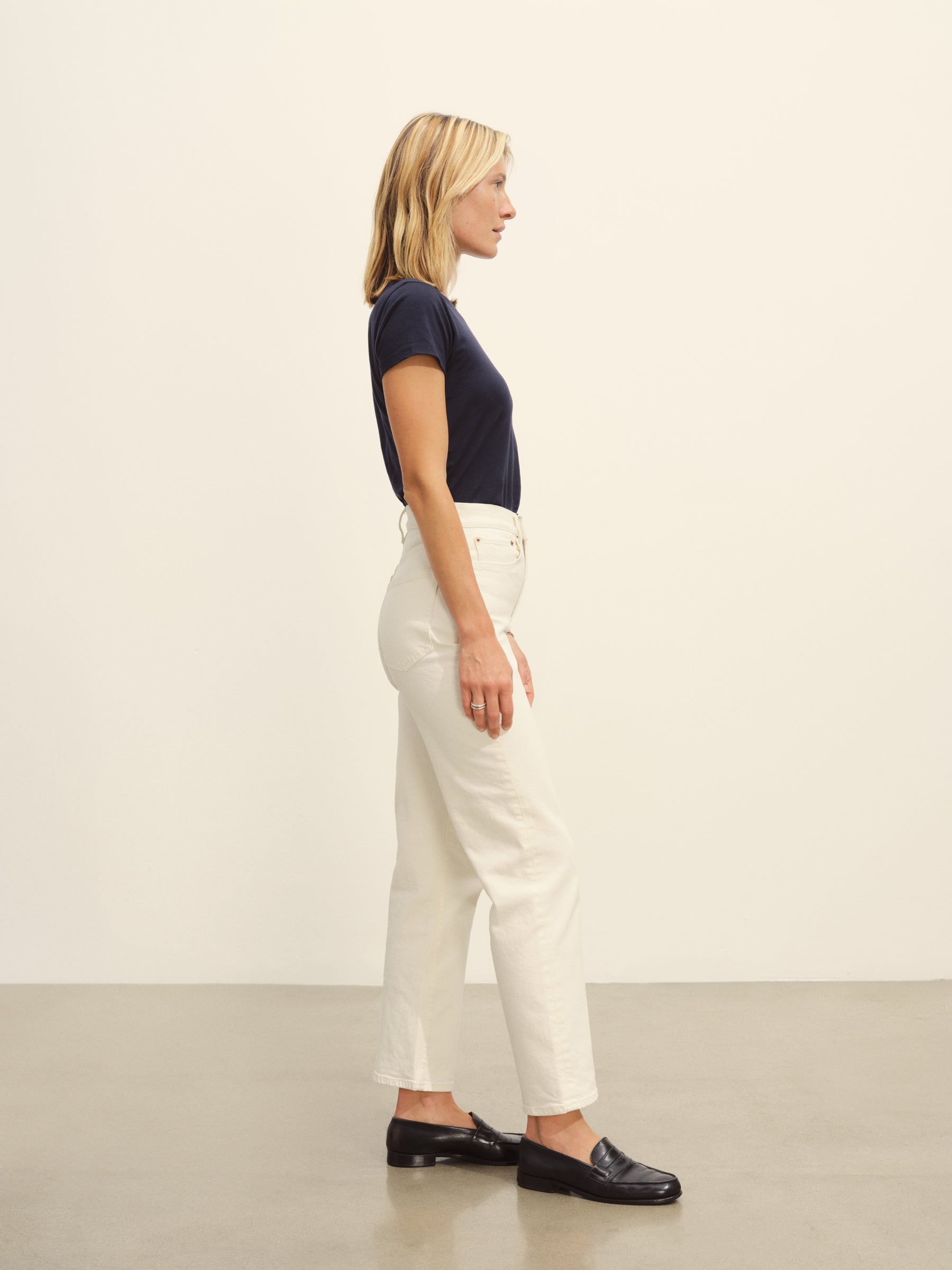 Dark Navy Pima Slim Crew - Image 5