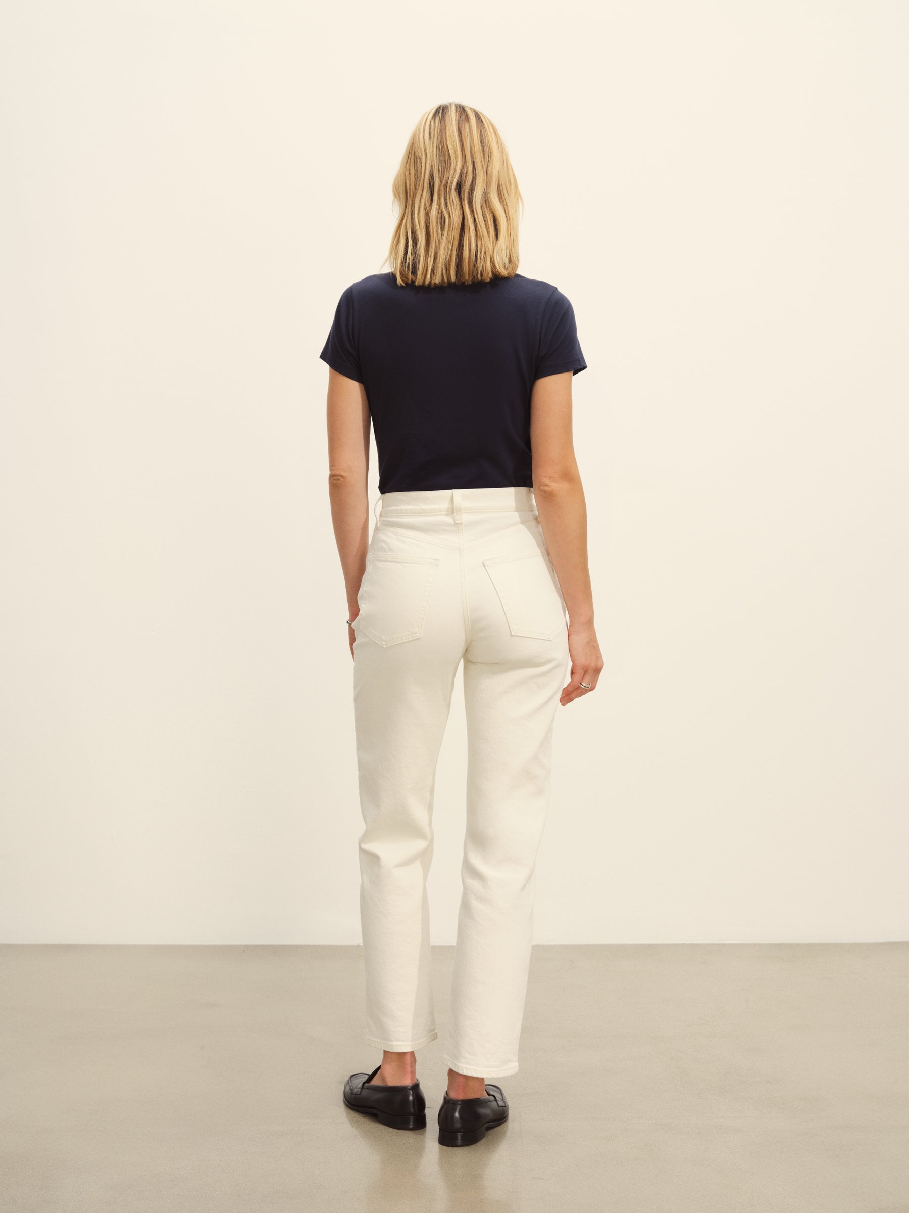 Dark Navy Pima Slim Crew - Image 6