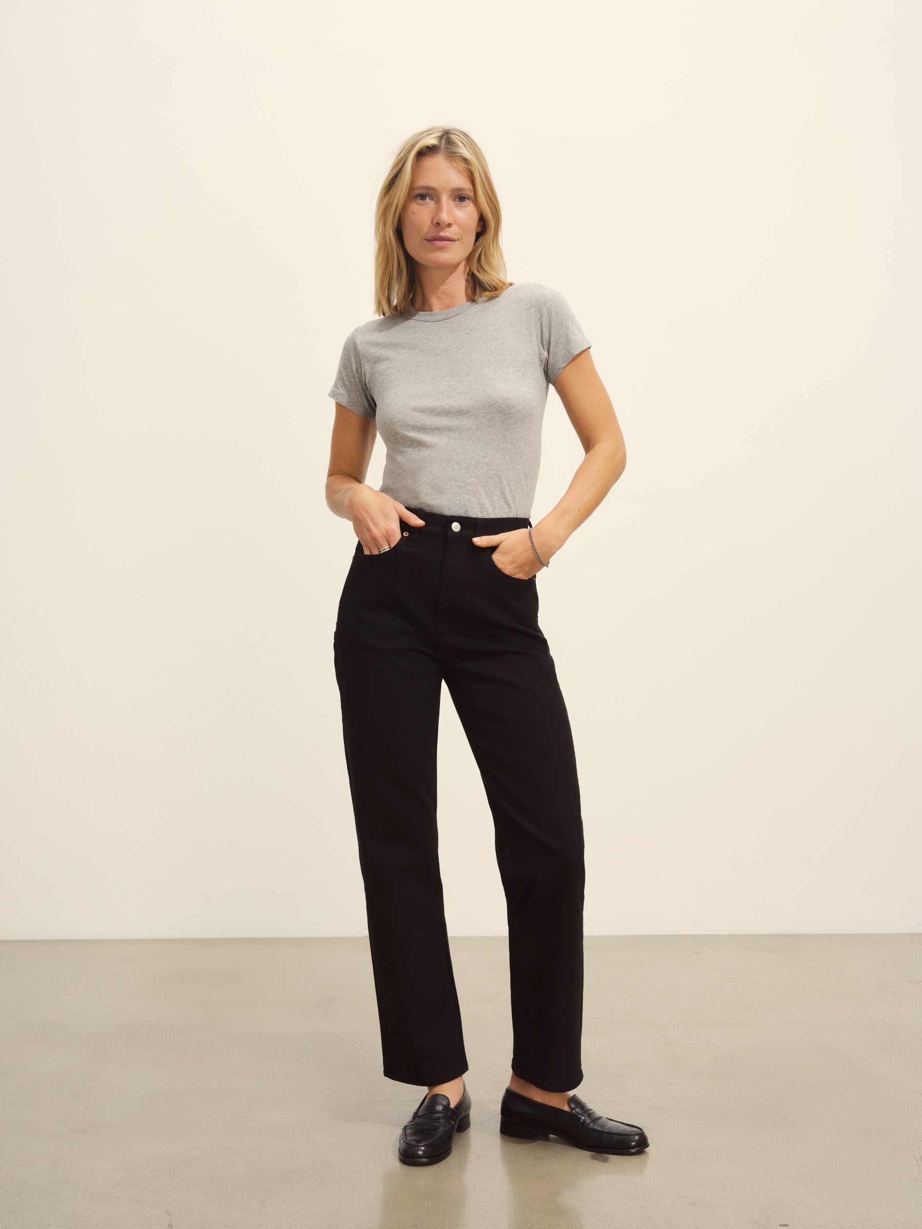 Graphite Pima Slim Crew - Image 3