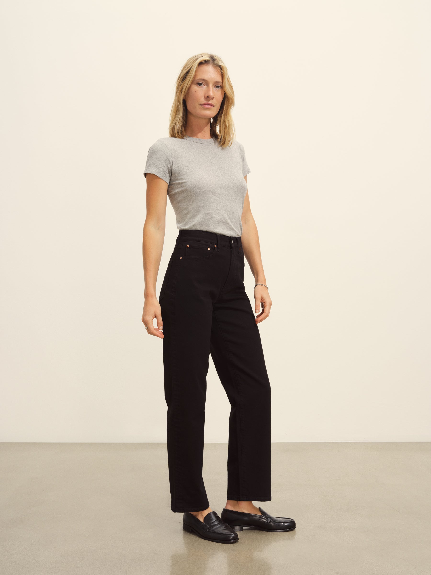 Graphite Pima Slim Crew - Image 5