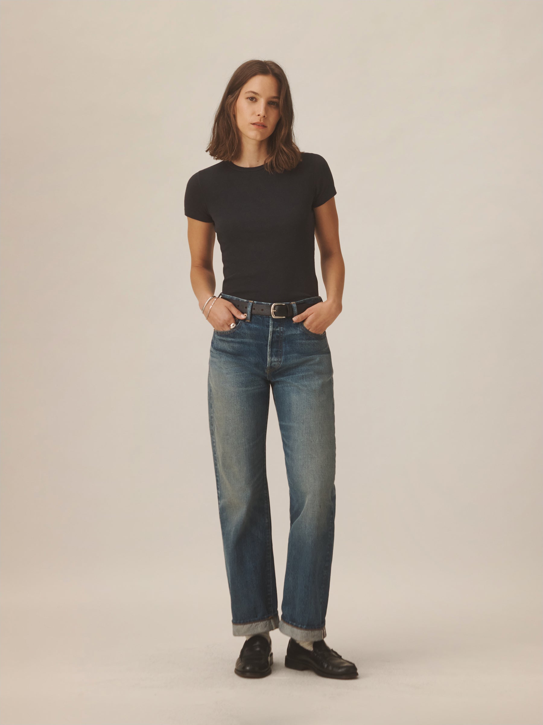 Soft Black Heirloom Rib S/S Tee - Image 6