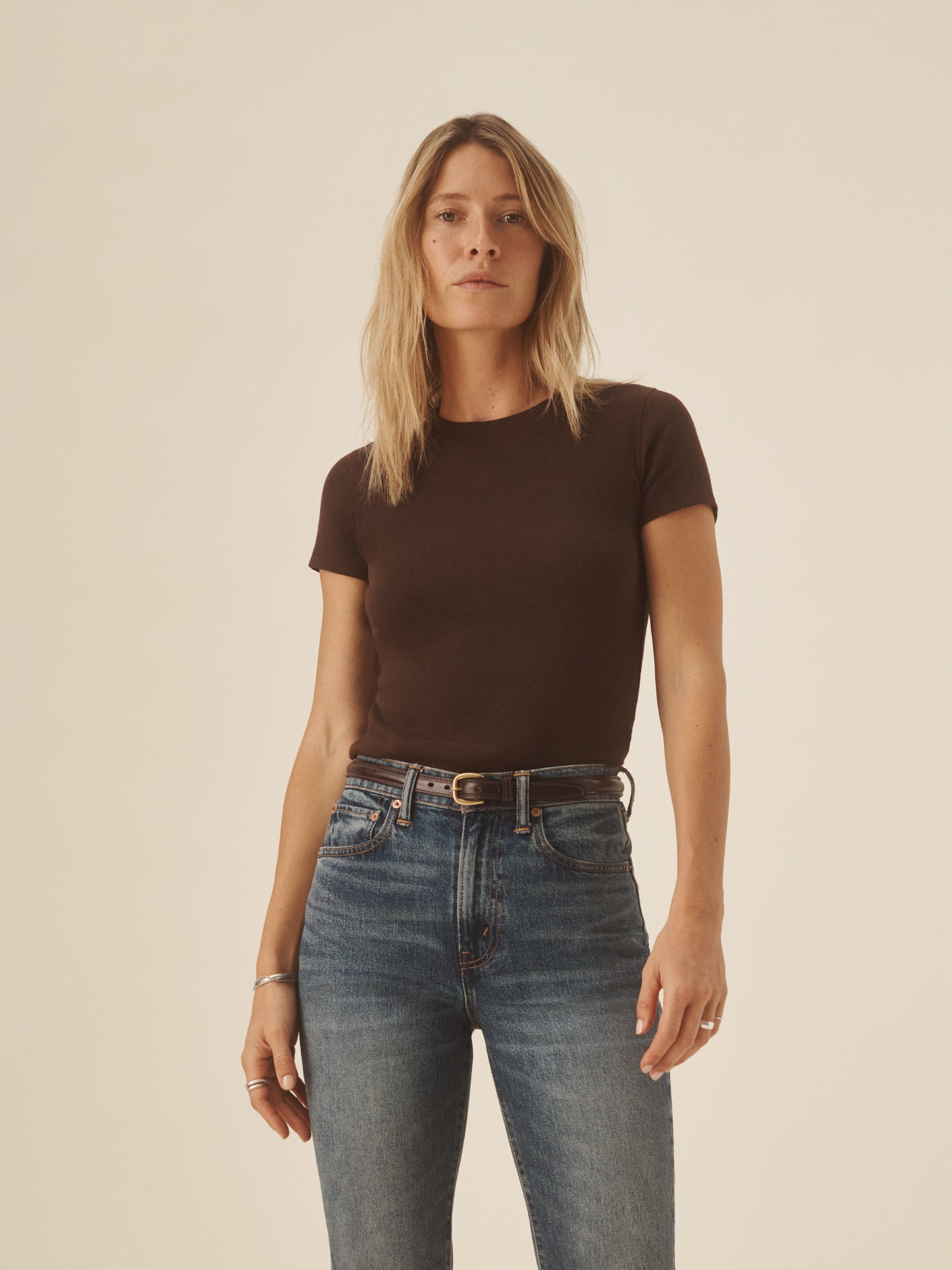 Smoky Umber Heirloom Rib S/S Tee