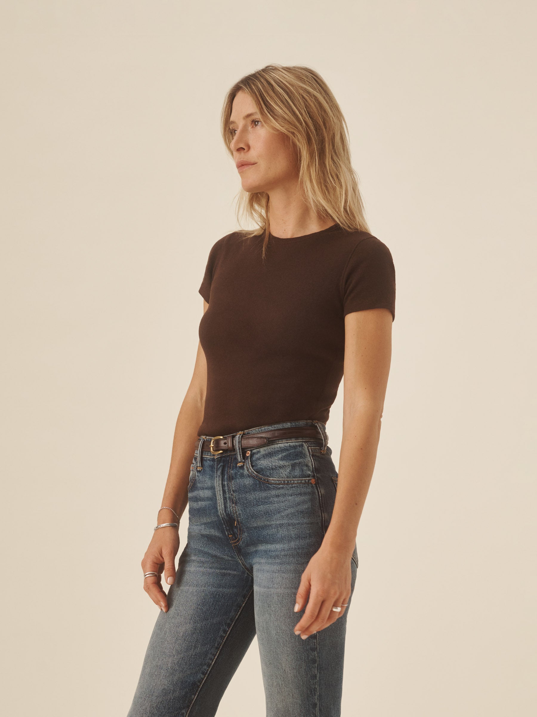 Alternative view of Smoky Umber Heirloom Rib S/S Tee