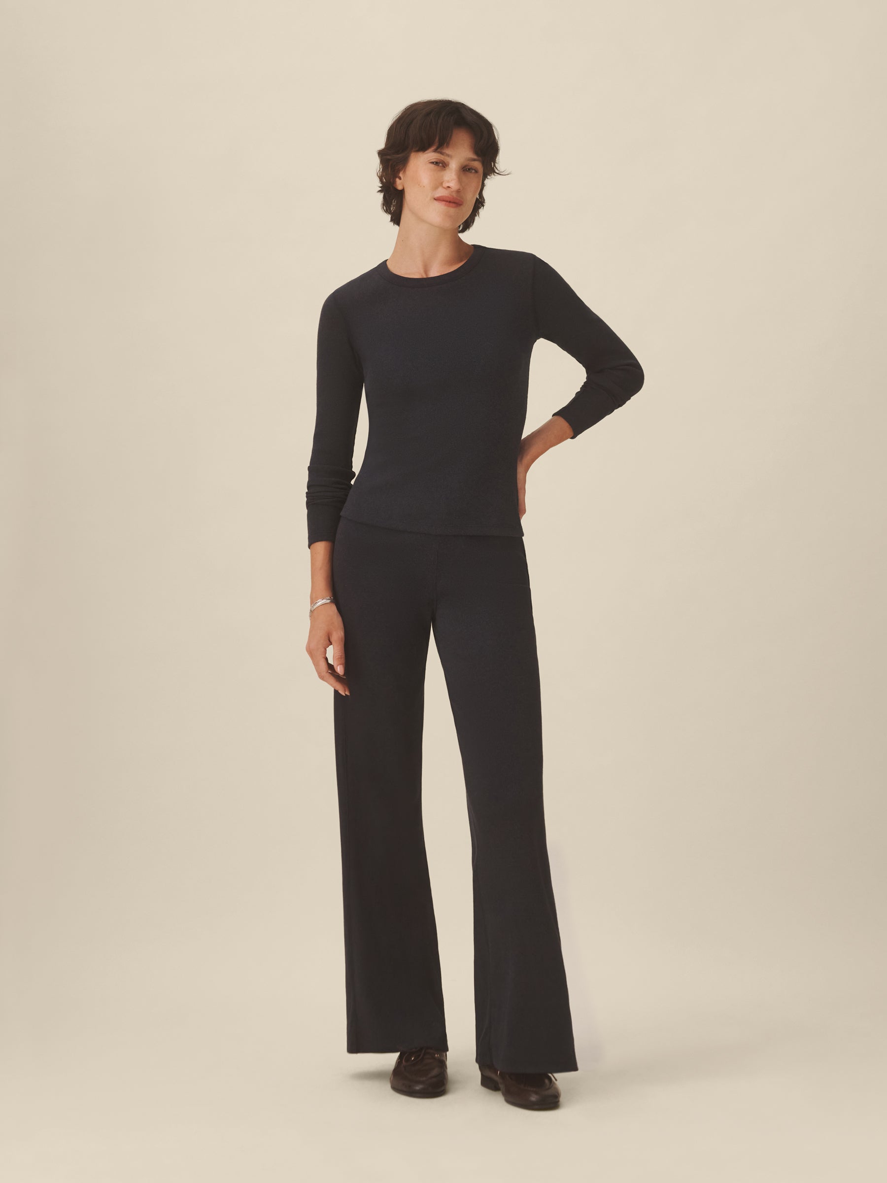 Alternative view of Marled Dark Navy Surplus Rib Weekender Pant