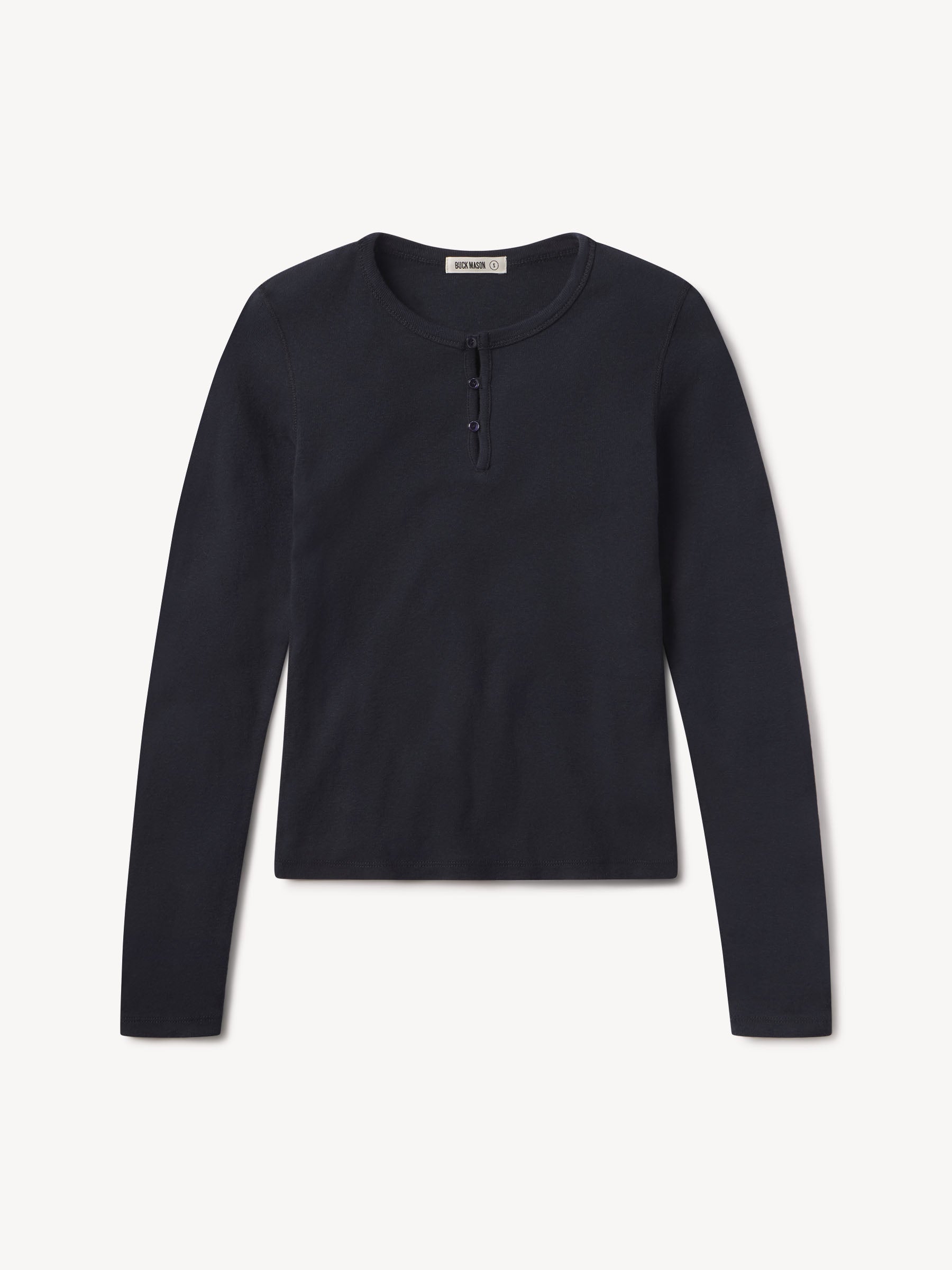 Dark Navy Heirloom Rib L/S Henley
