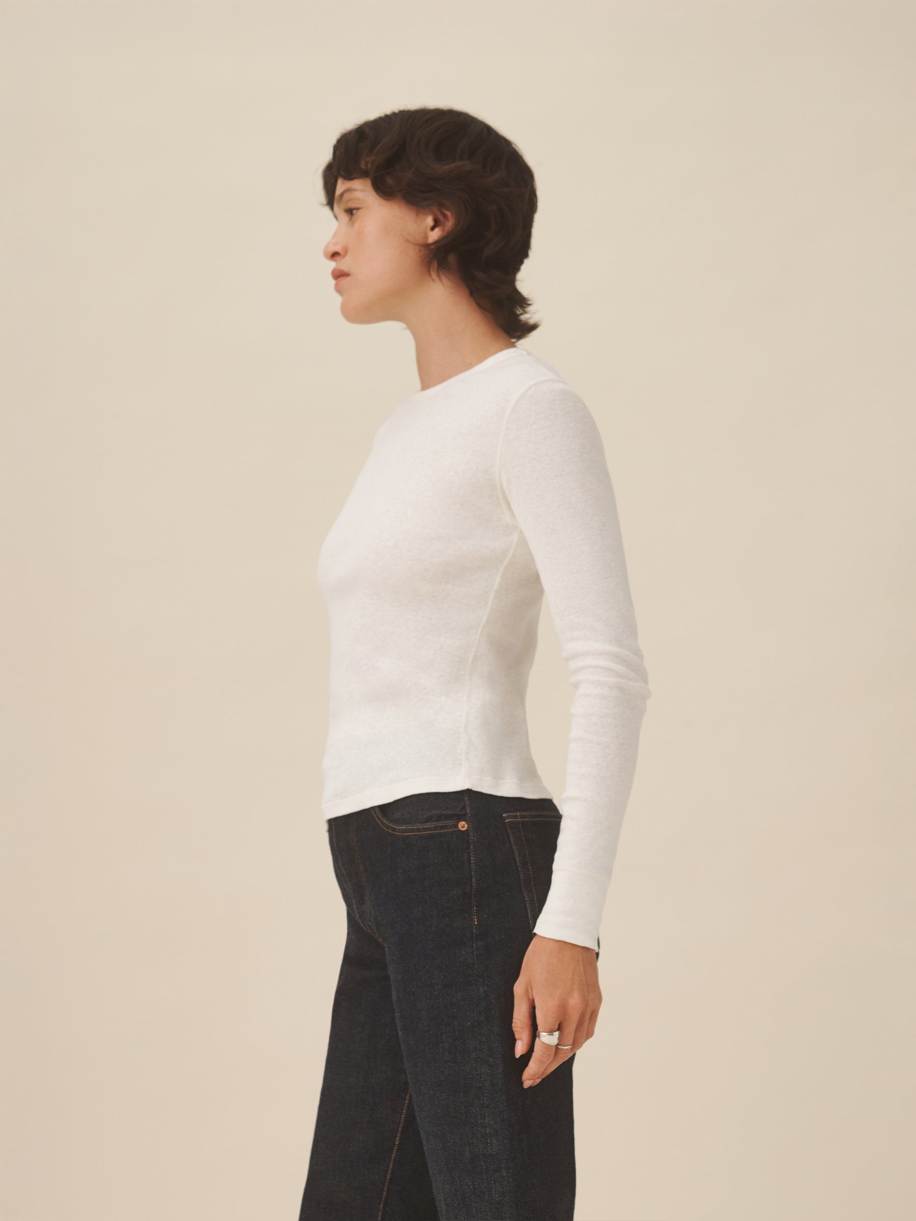 Natural Heirloom Rib L/S Crew - Image 3