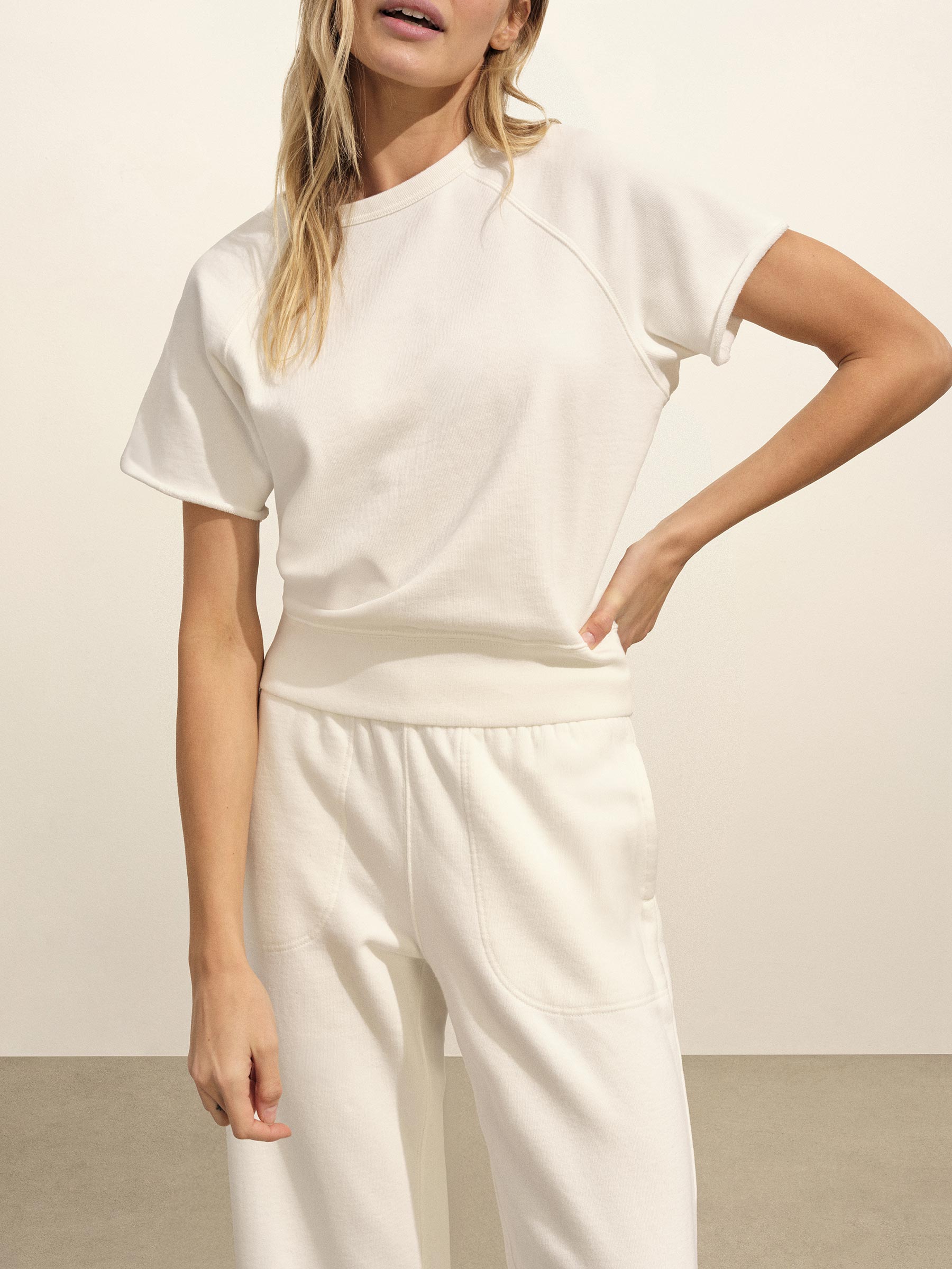 Alternative view of Natural Tropez Terry Cloth SS Crew