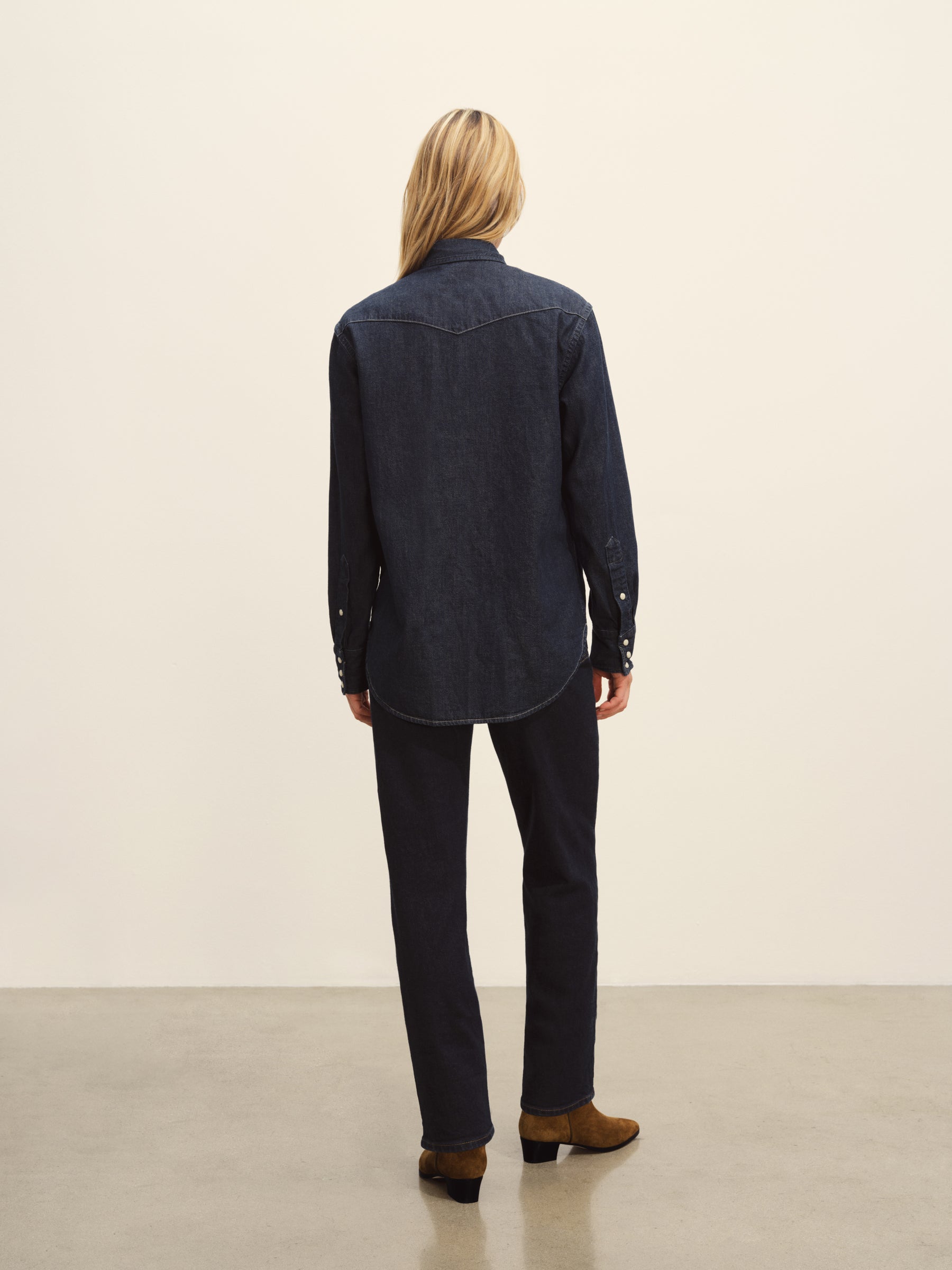 D025 Nep Denim Western Shirt - Image 6