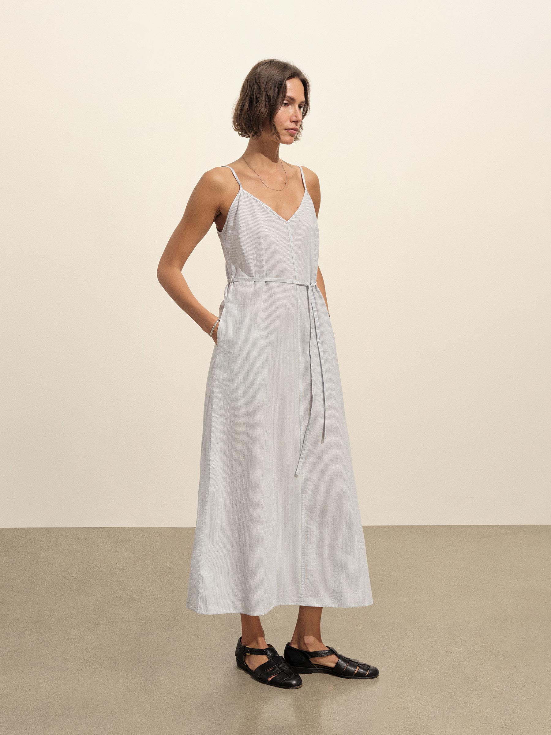 Pebble Beach Stripe Mainstay Cotton Maxi Slip Dress - Image 3