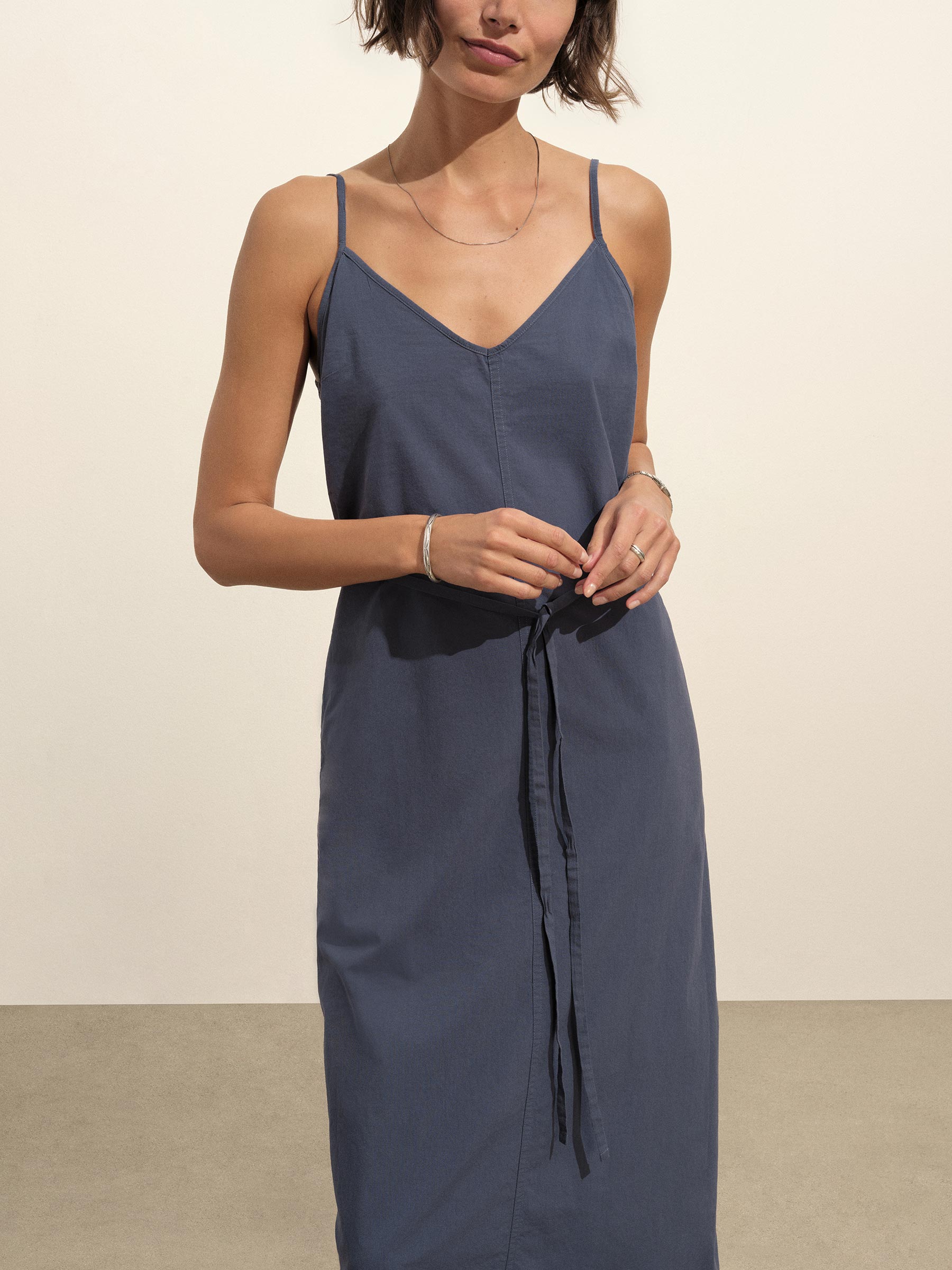 Bay Blue Mainstay Cotton Maxi Slip Dress - Image 4