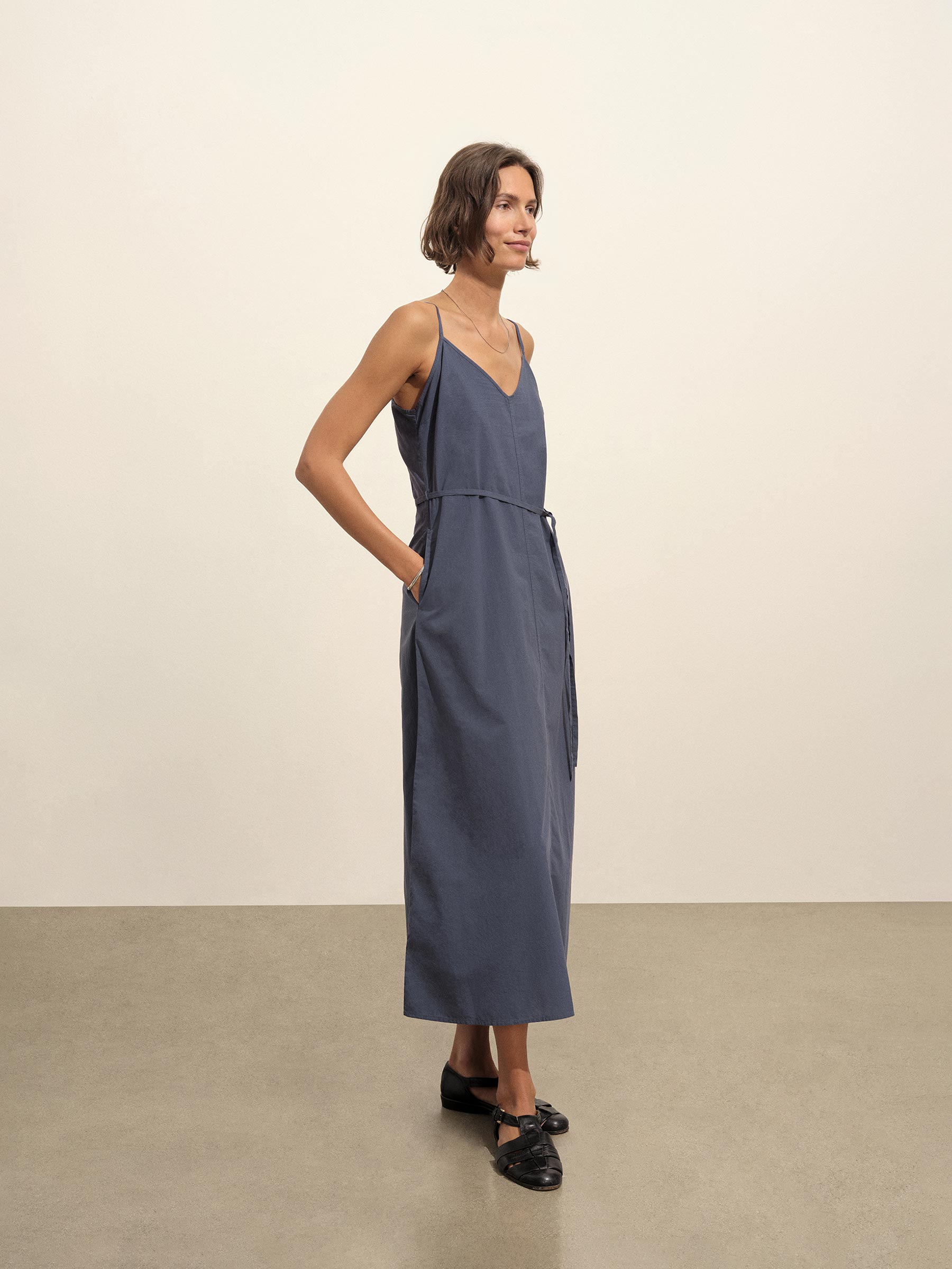 Bay Blue Mainstay Cotton Maxi Slip Dress - Image 5
