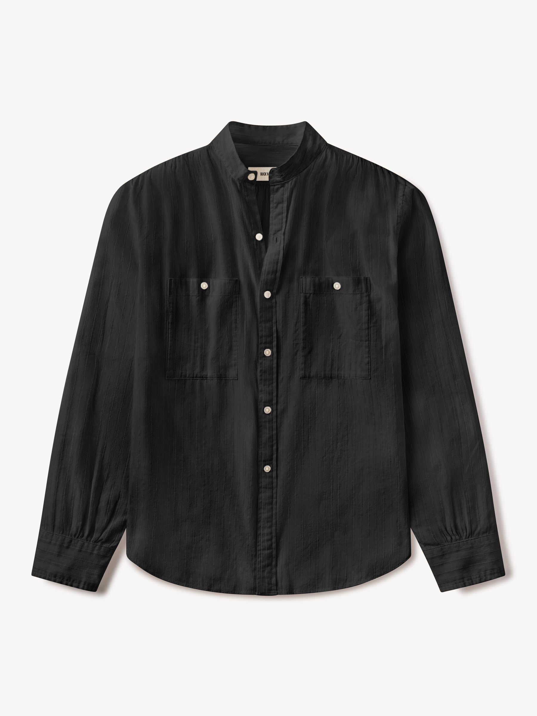 Black Cotton Dobby Studio Shirt