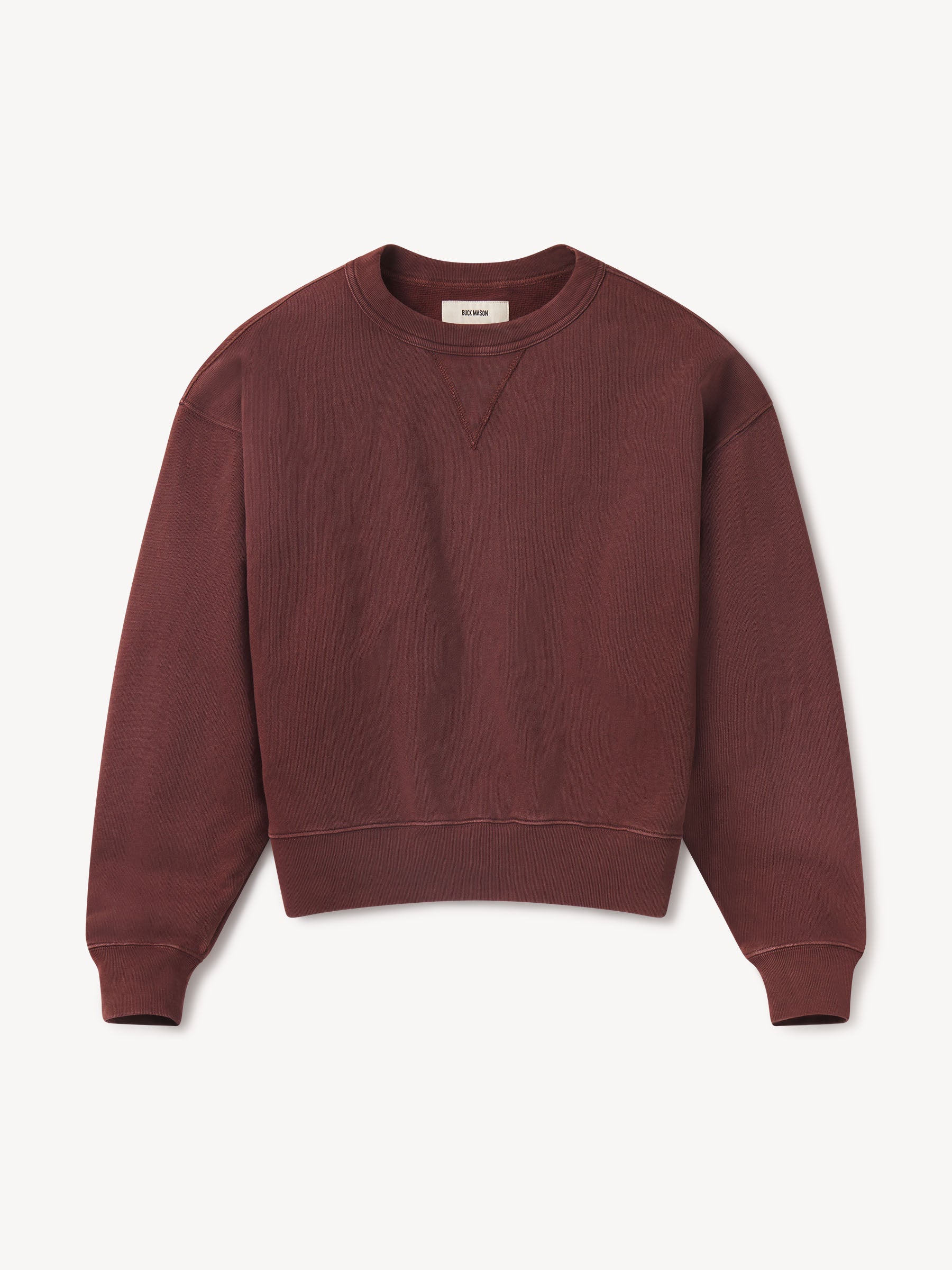 Alternative view of Antique Maroon Venice Wash Vintage Interloop Oversized Crew