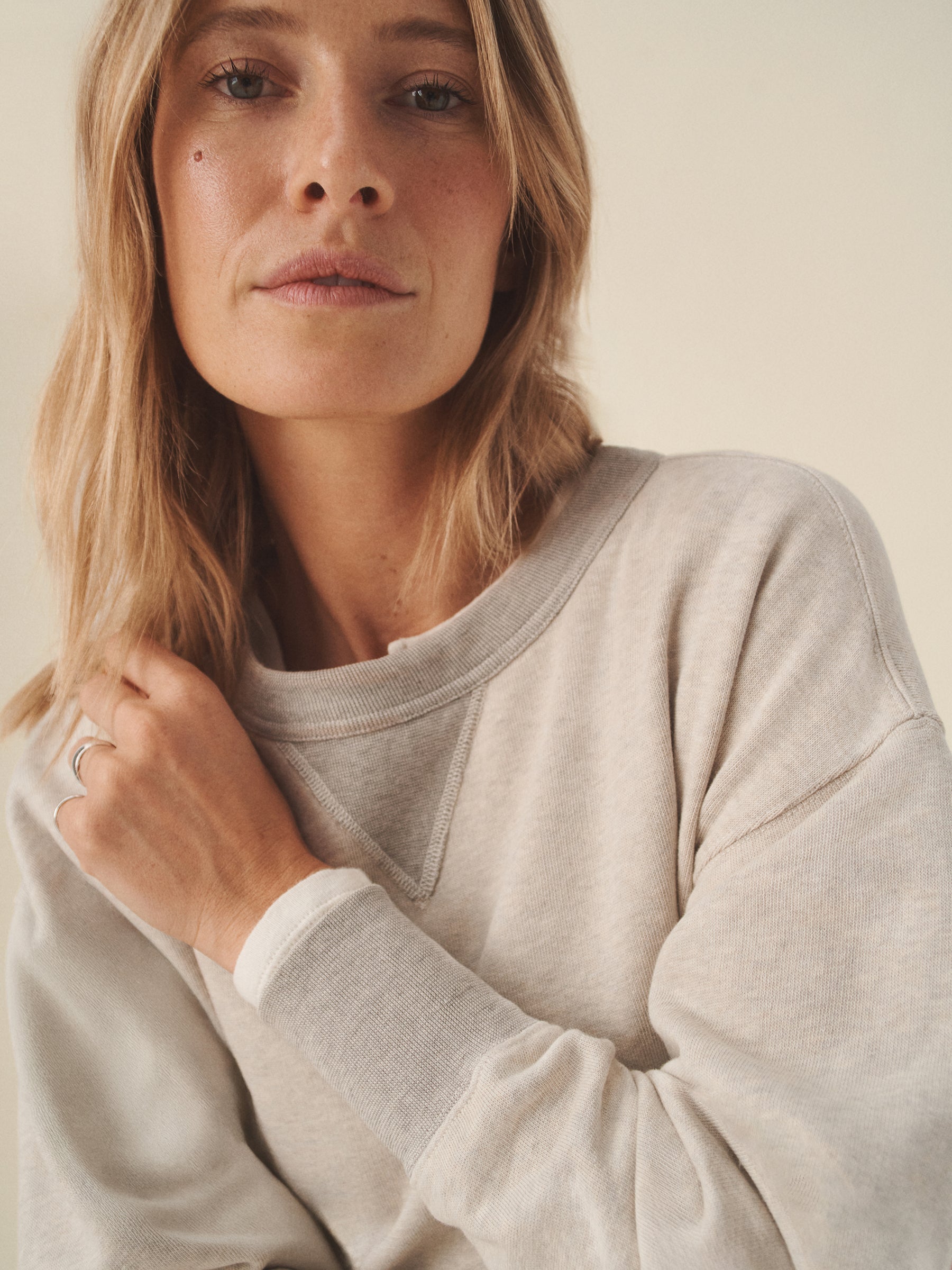 Heather Grey Vintage Interloop Oversized Crew - Image 6