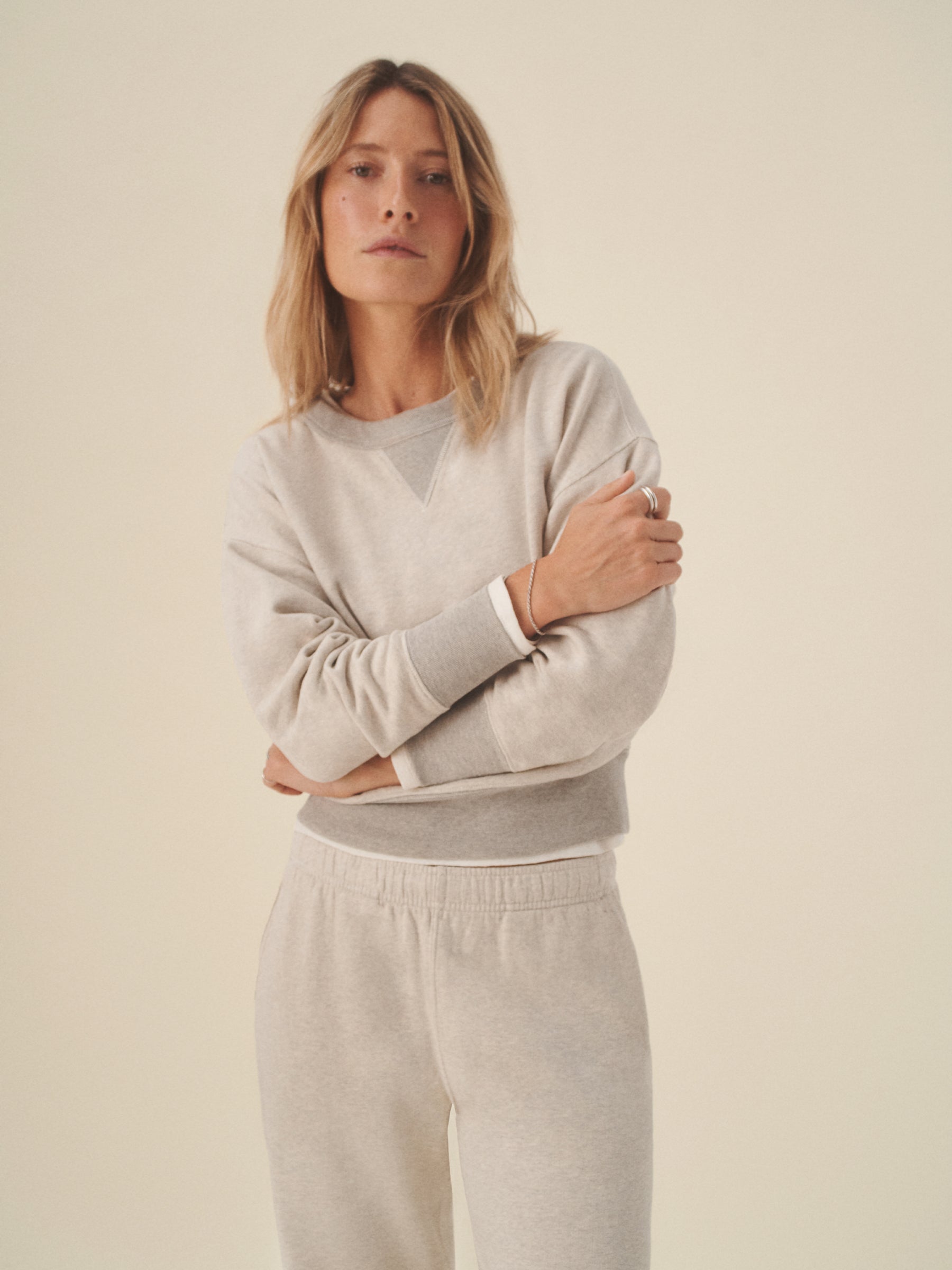 Heather Grey Vintage Interloop Oversized Crew - Image 3