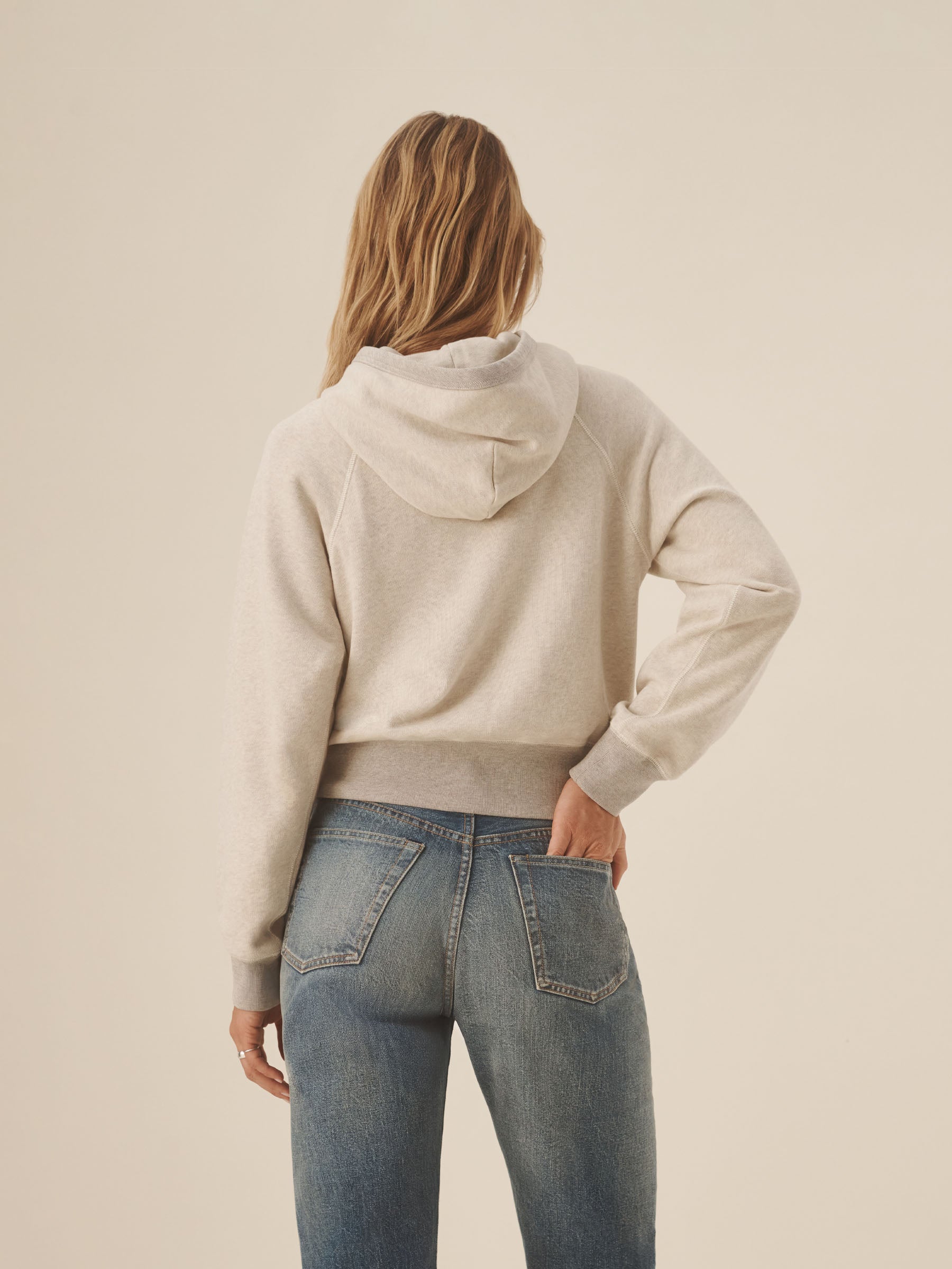 Heather Grey Vintage Interloop Shrunken Hoodie - Image 7