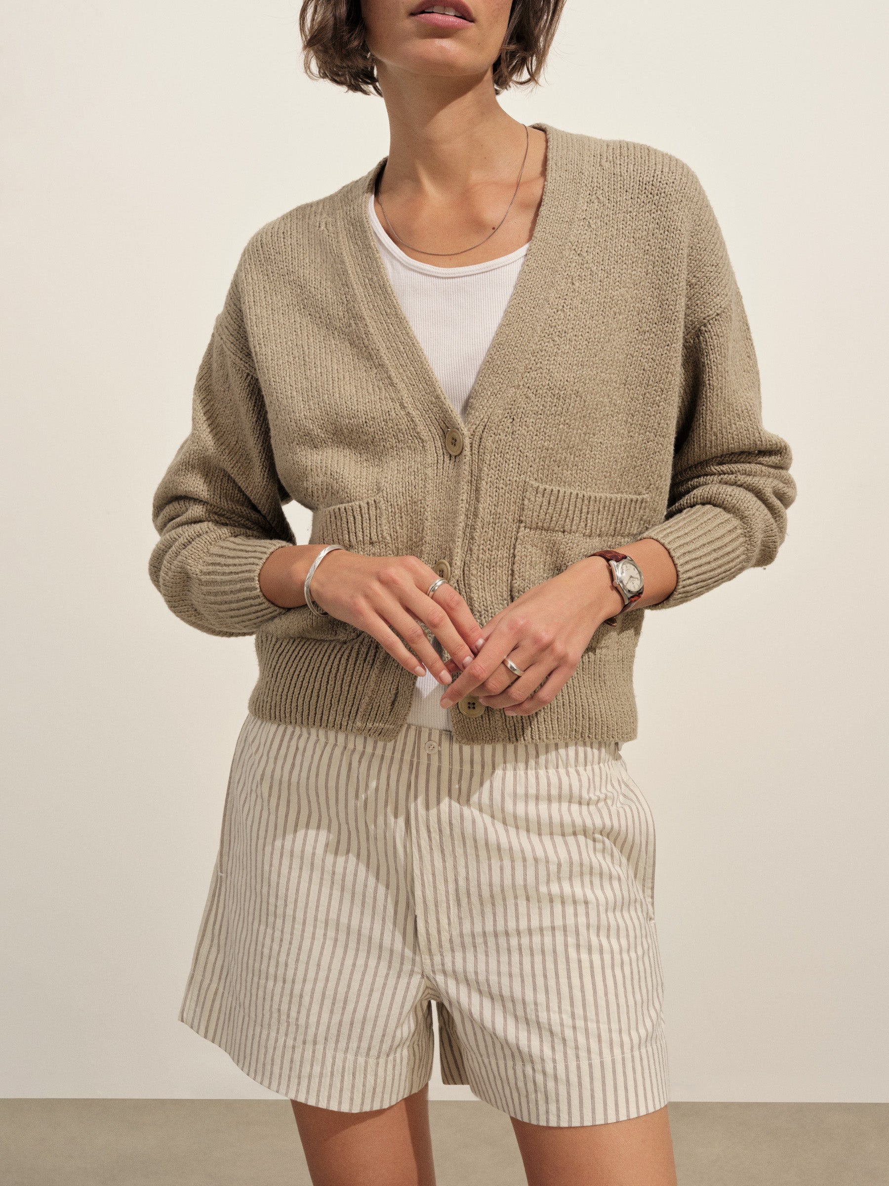 Alternative view of Chamomile/Brown Stripe Mainstay Boxer Short