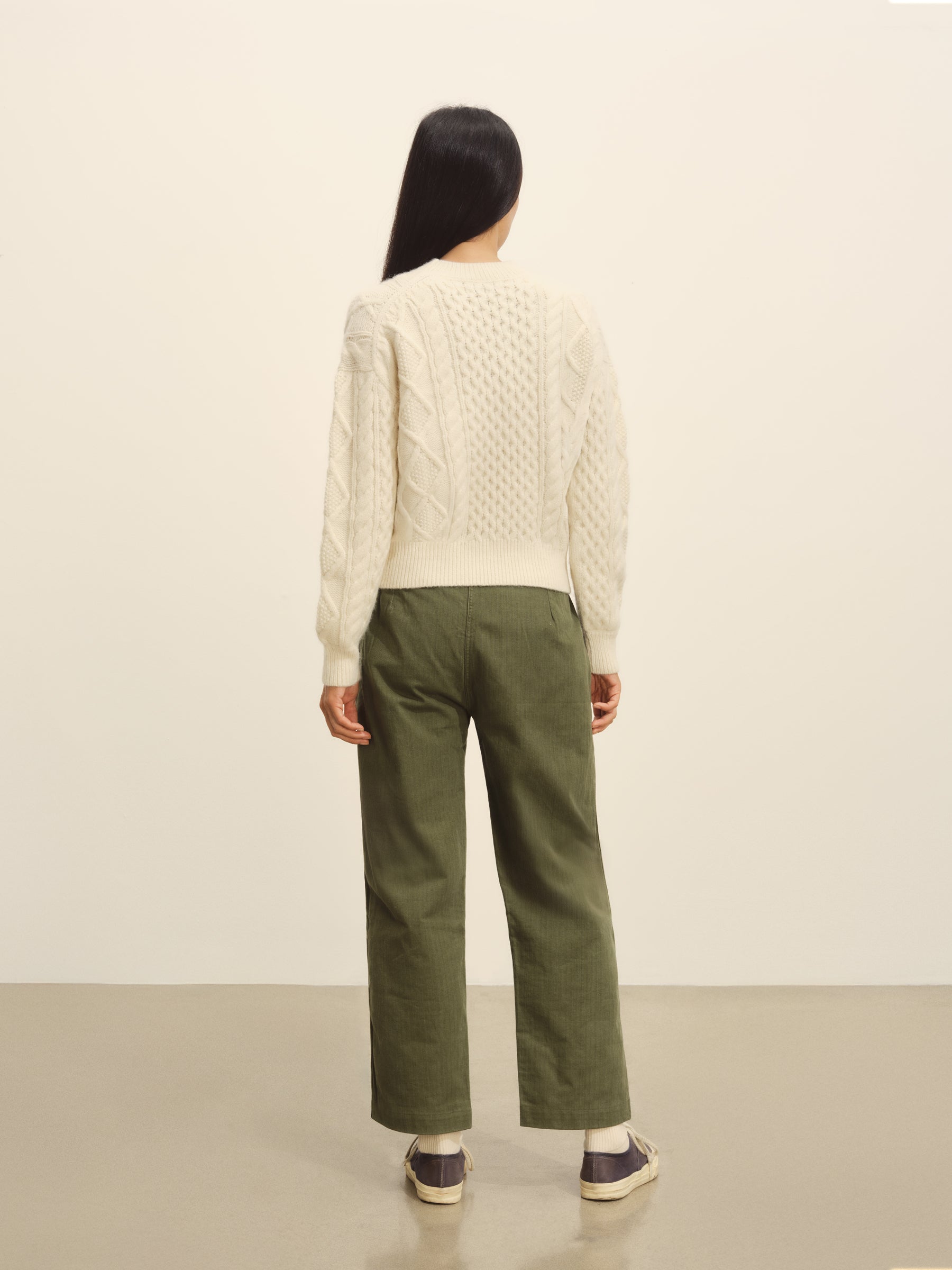 Natural Highland Alpaca Cable Crew - Image 6