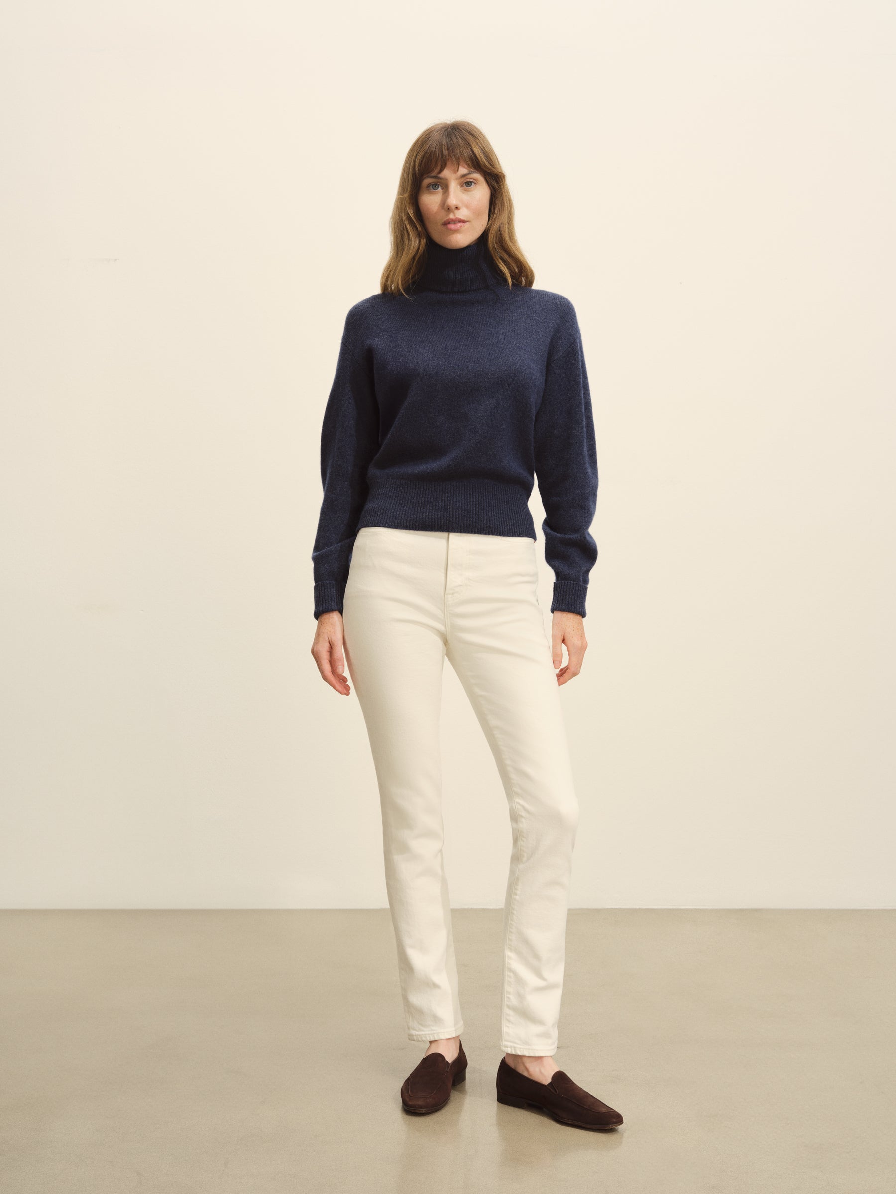 Rainstorm Heather Idyllwild Cashmere Turtleneck - Image 4