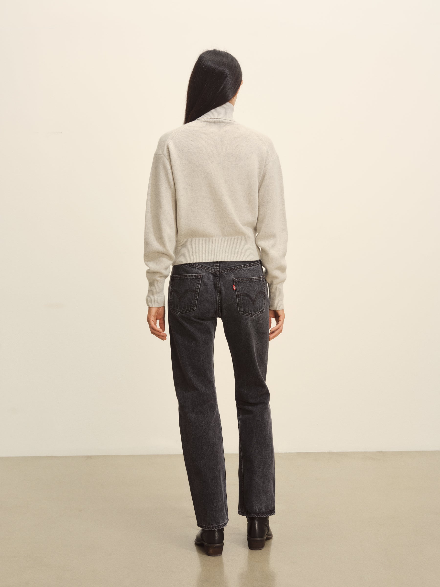 Steel Heather Idyllwild Cashmere Turtleneck - Image 5