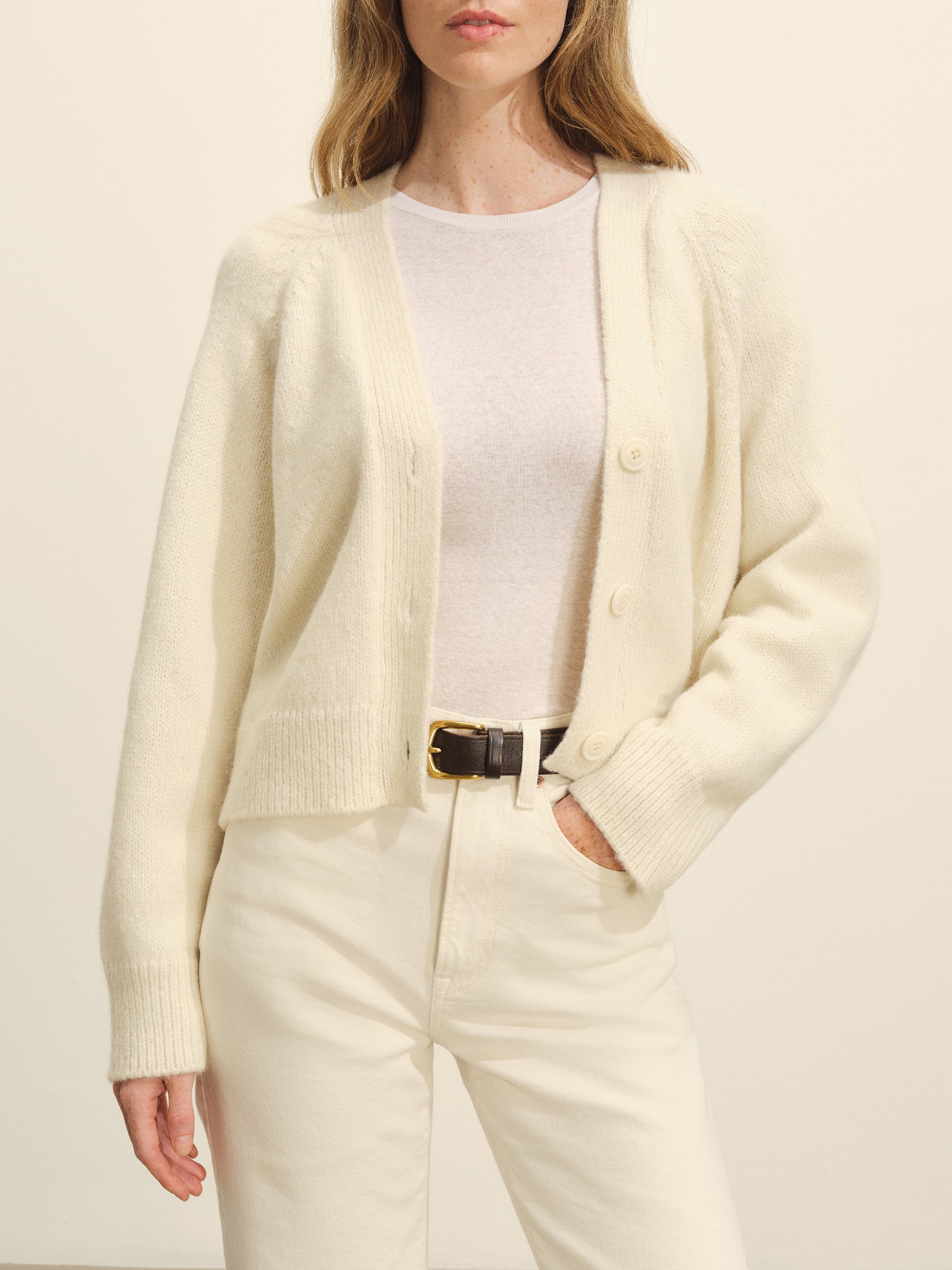 Natural Highland Alpaca Boxy Cardigan - Image 3