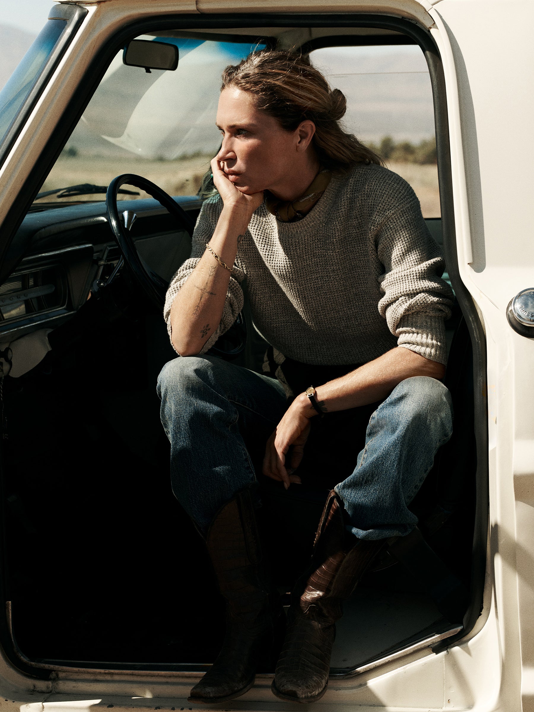 Marled Coastal Cedar Seafarer Cotton Shrunken Crew - Image 2