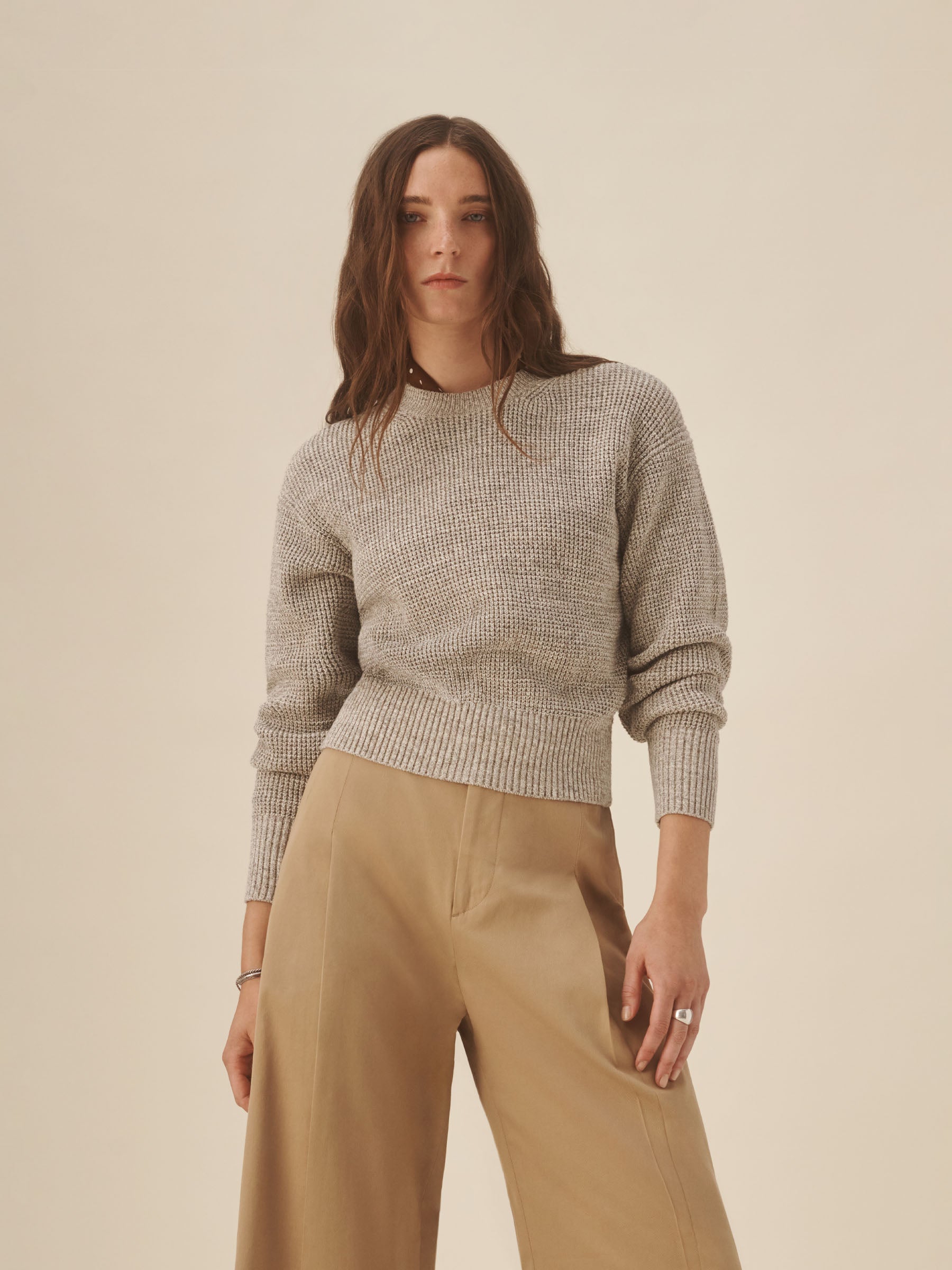 Marled Coastal Cedar Seafarer Cotton Shrunken Crew - Image 3