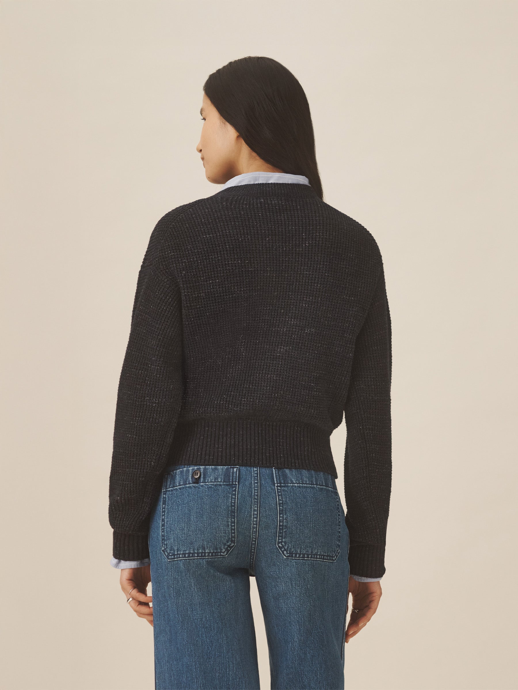 Dark Navy Seafarer Cotton Shrunken Crew - Image 3