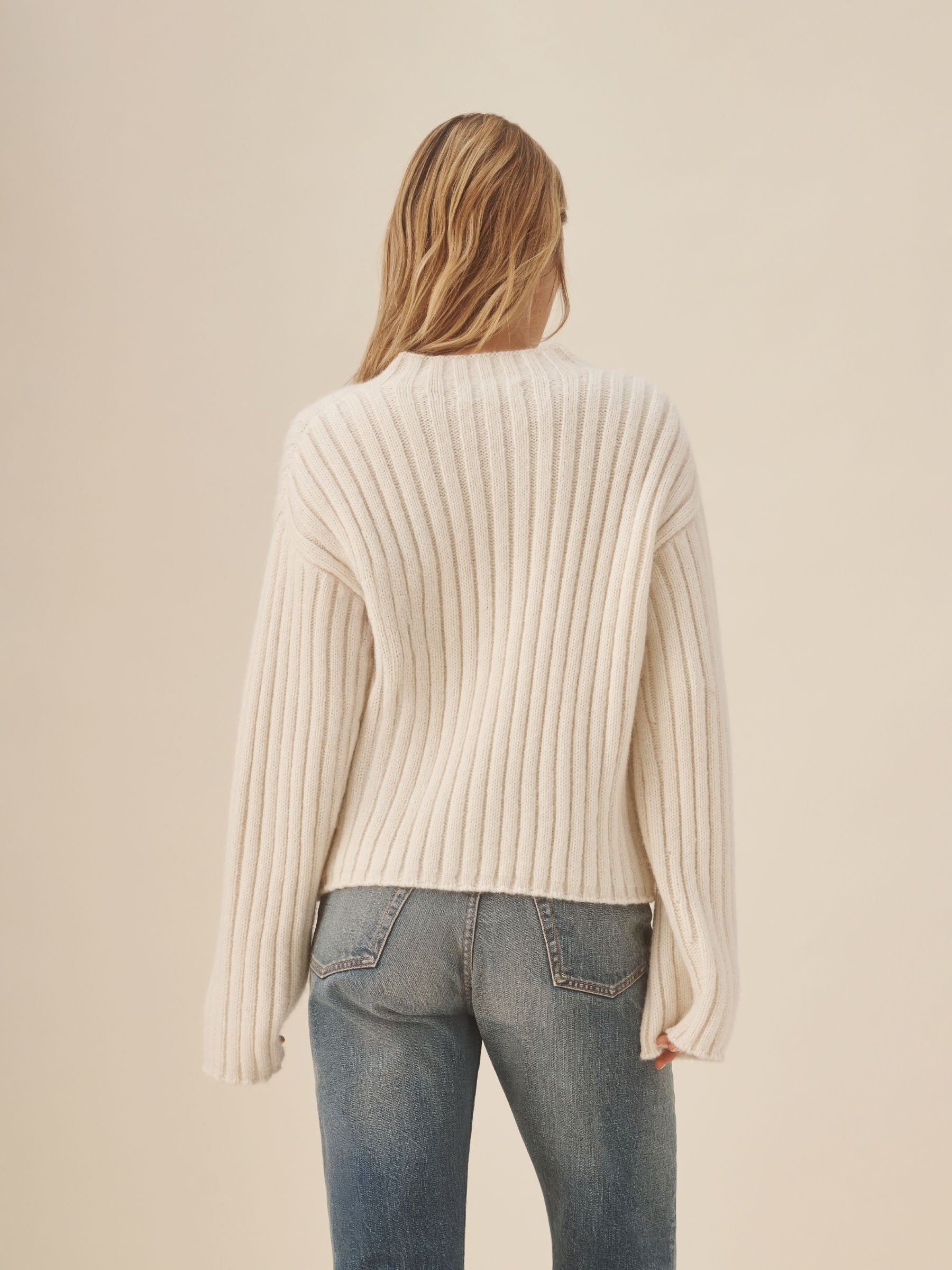 Natural Highland Alpaca Bolded Rib Turtleneck - Image 6