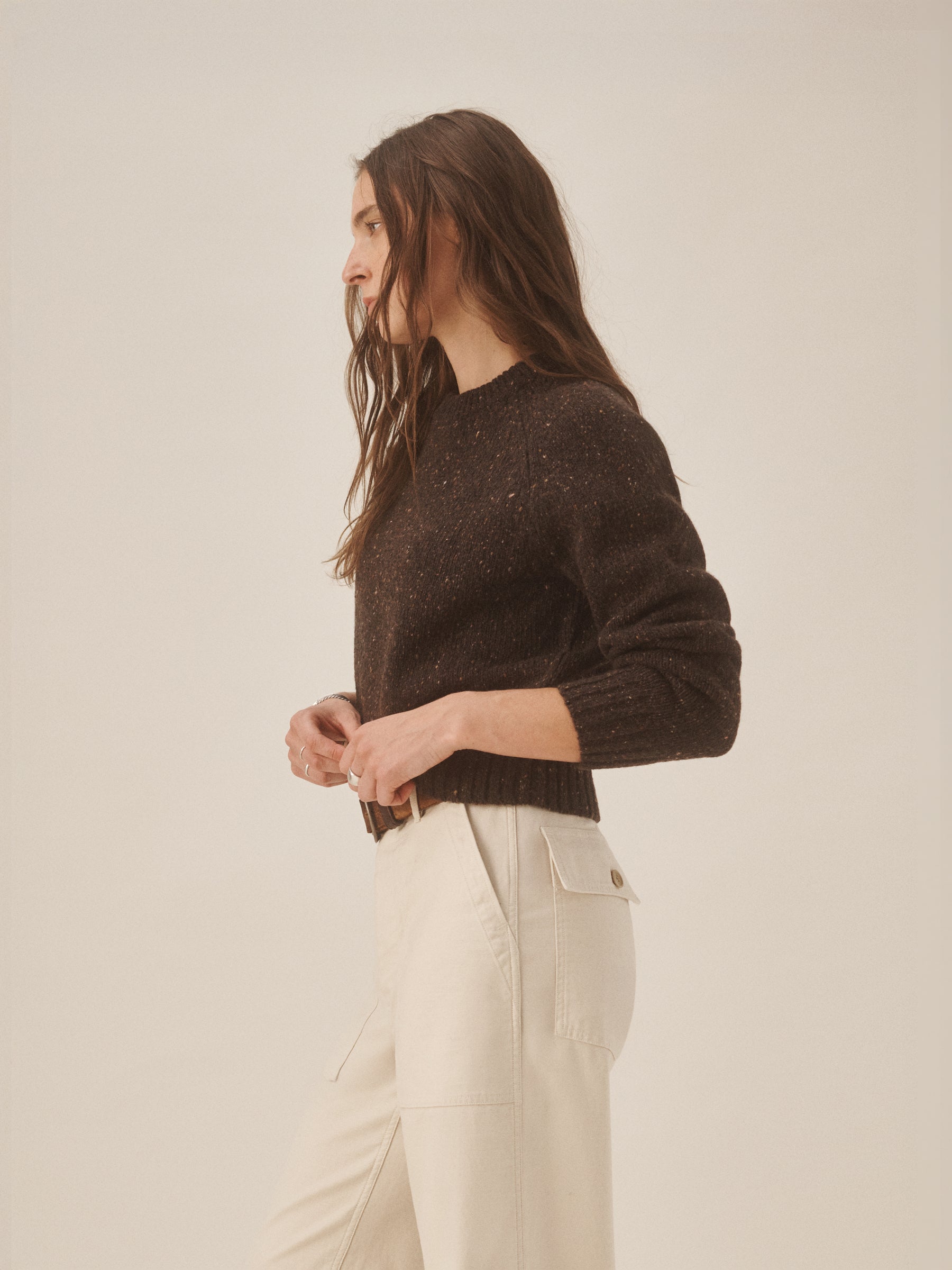 Marled Trail Seastack Wool Tweed Crewneck - Image 3