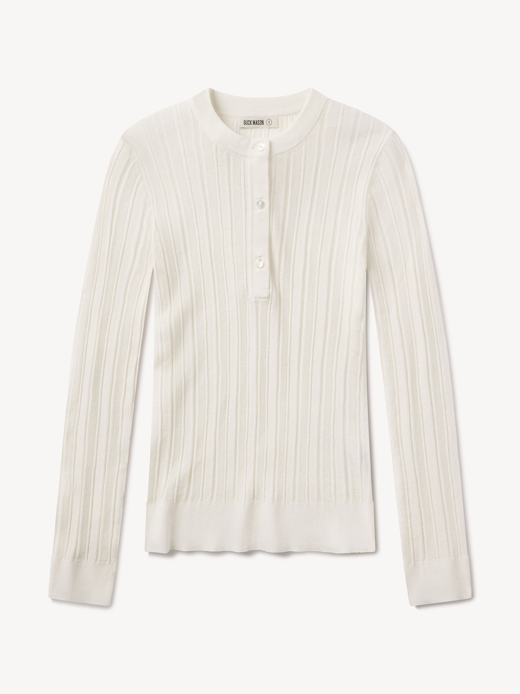 Alternative view of White Keepsake Pointelle Henley