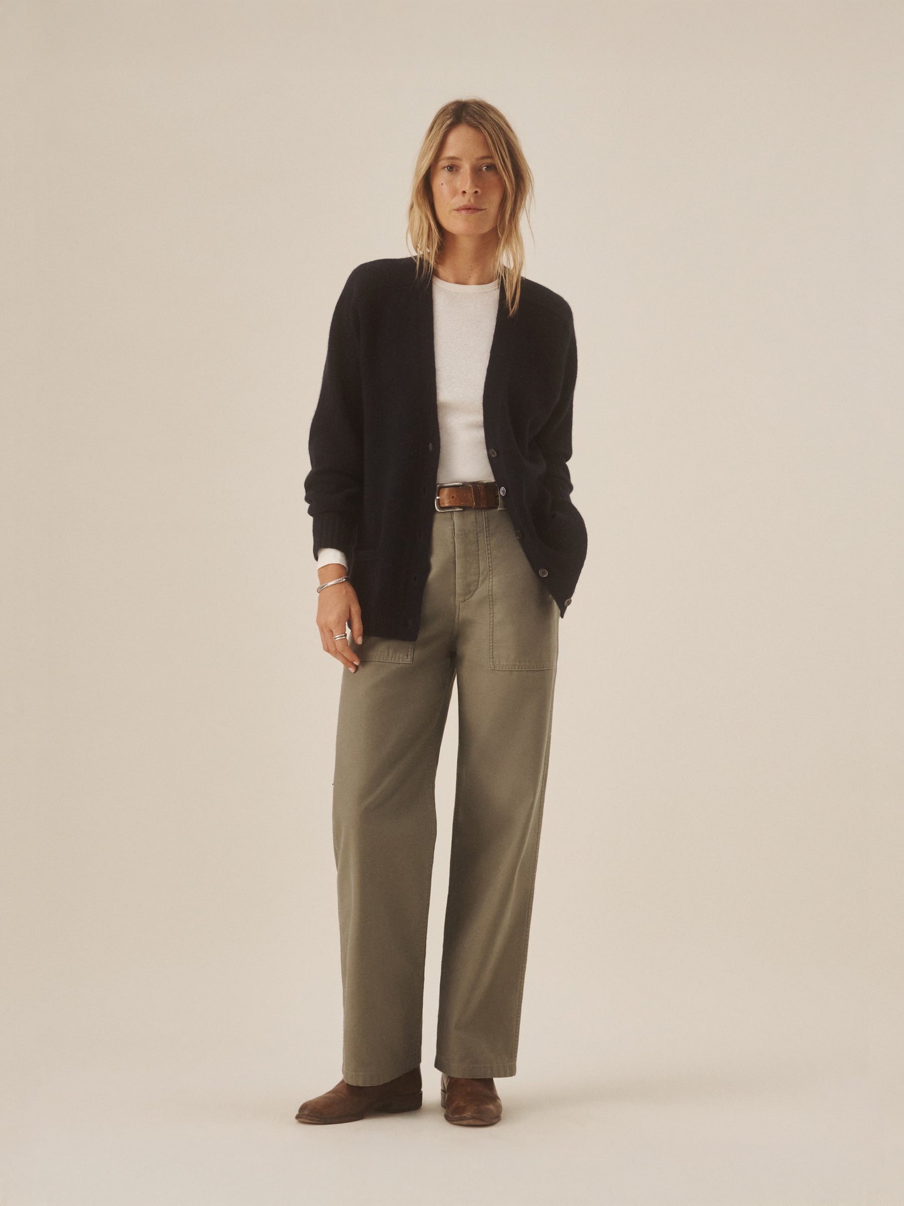 Midnight California Cashmere Slouchy Cardigan - Image 6