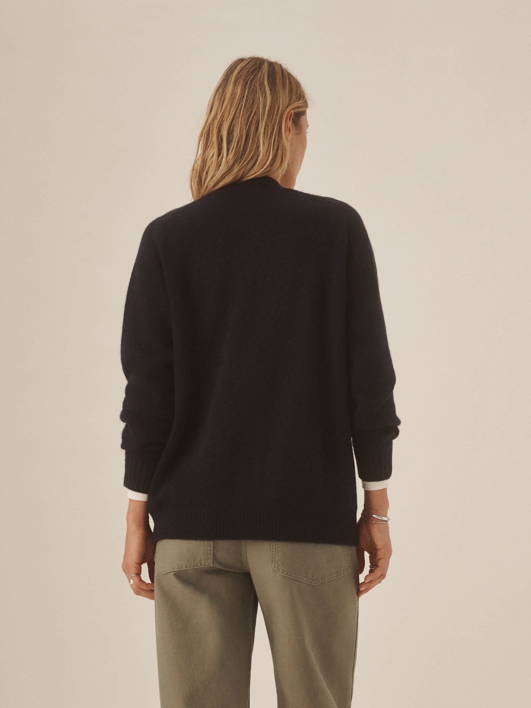 Midnight California Cashmere Slouchy Cardigan - Image 8