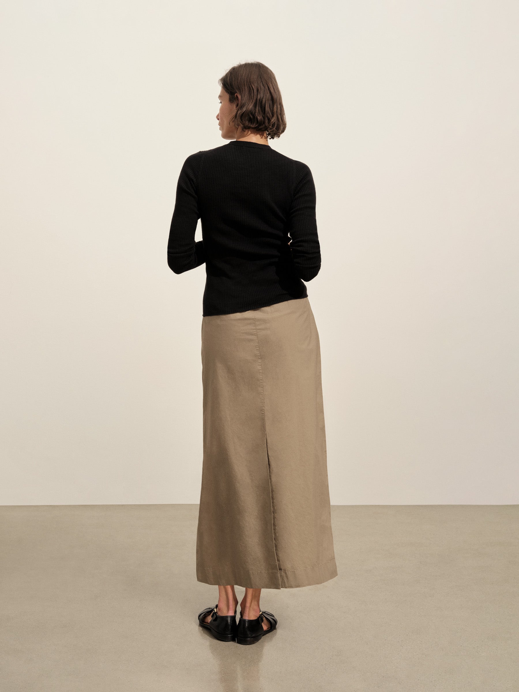 Mushroom Paperweight Poplin Pleated Skirt - Image 5
