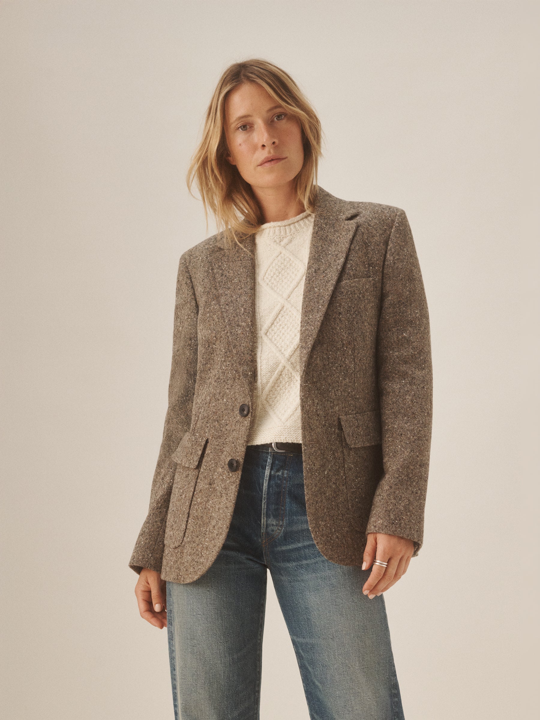 Alternative view of Peppered Tweed Hutton Blazer