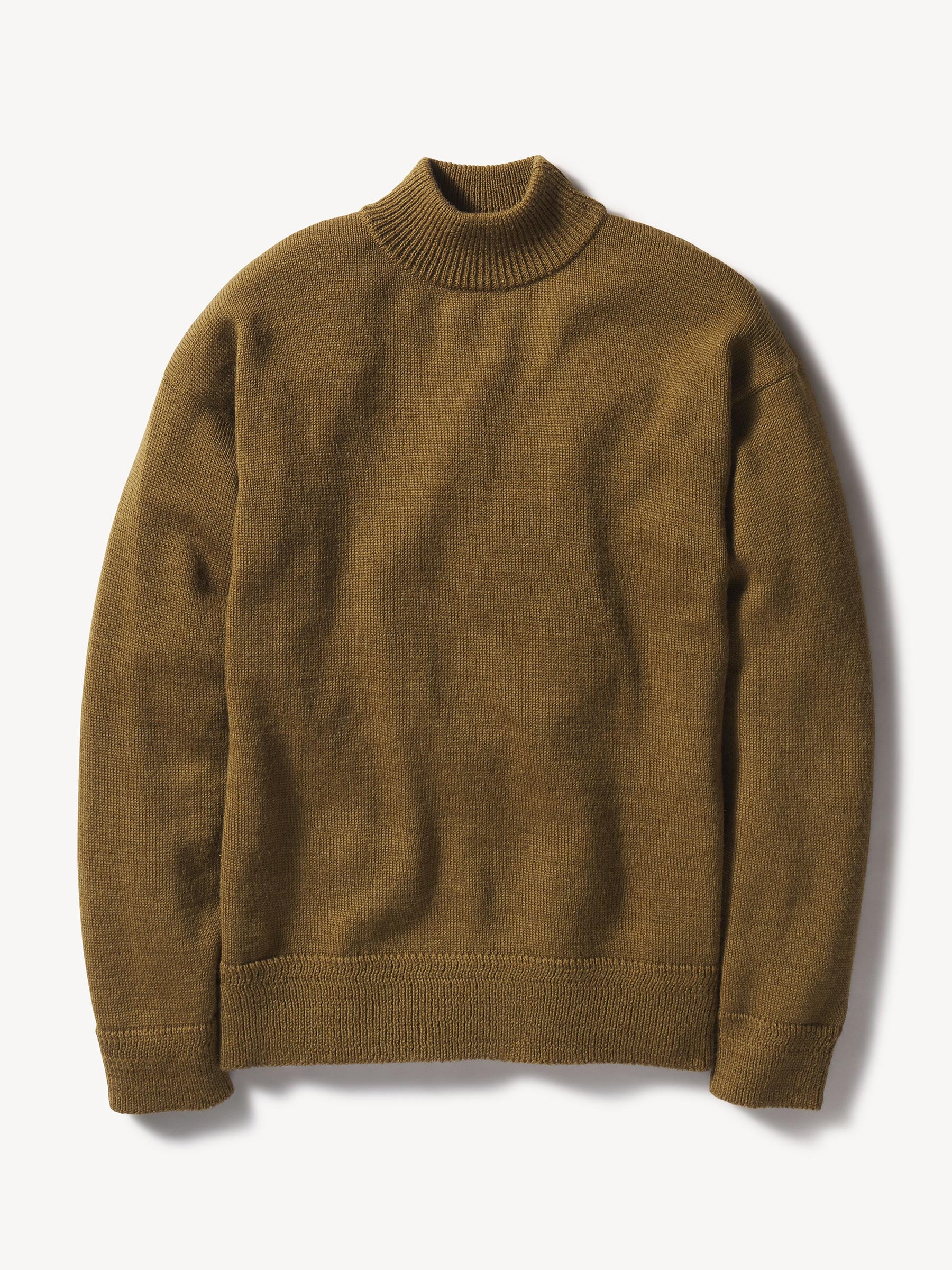 Brown Anatomica Mock Neck Sweater