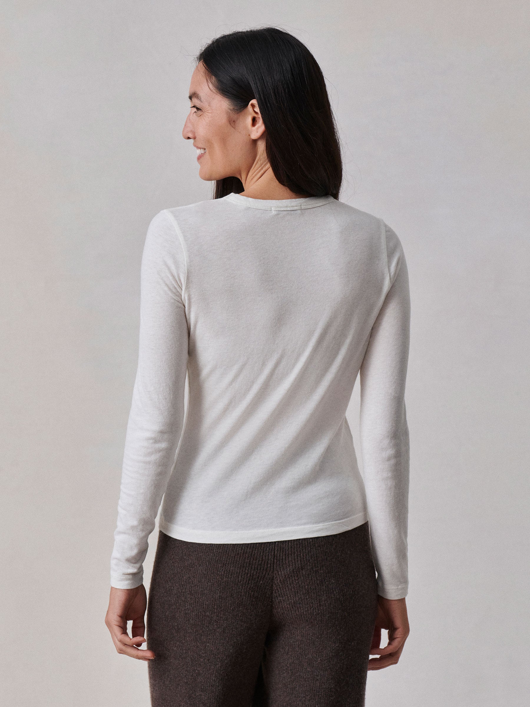 White Cloud Jersey L/S Slim Crew - Image 5