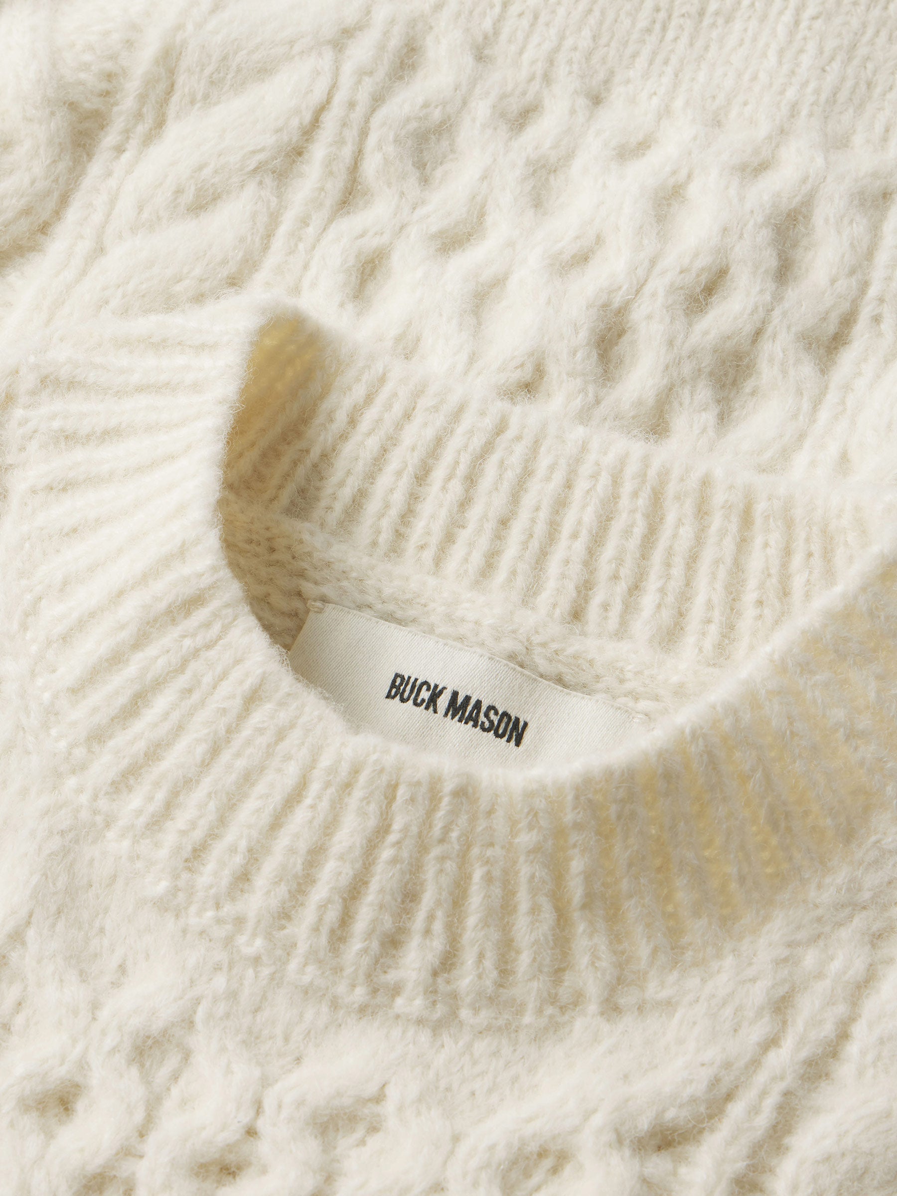 Natural Highland Alpaca Cable Crew - Image 7