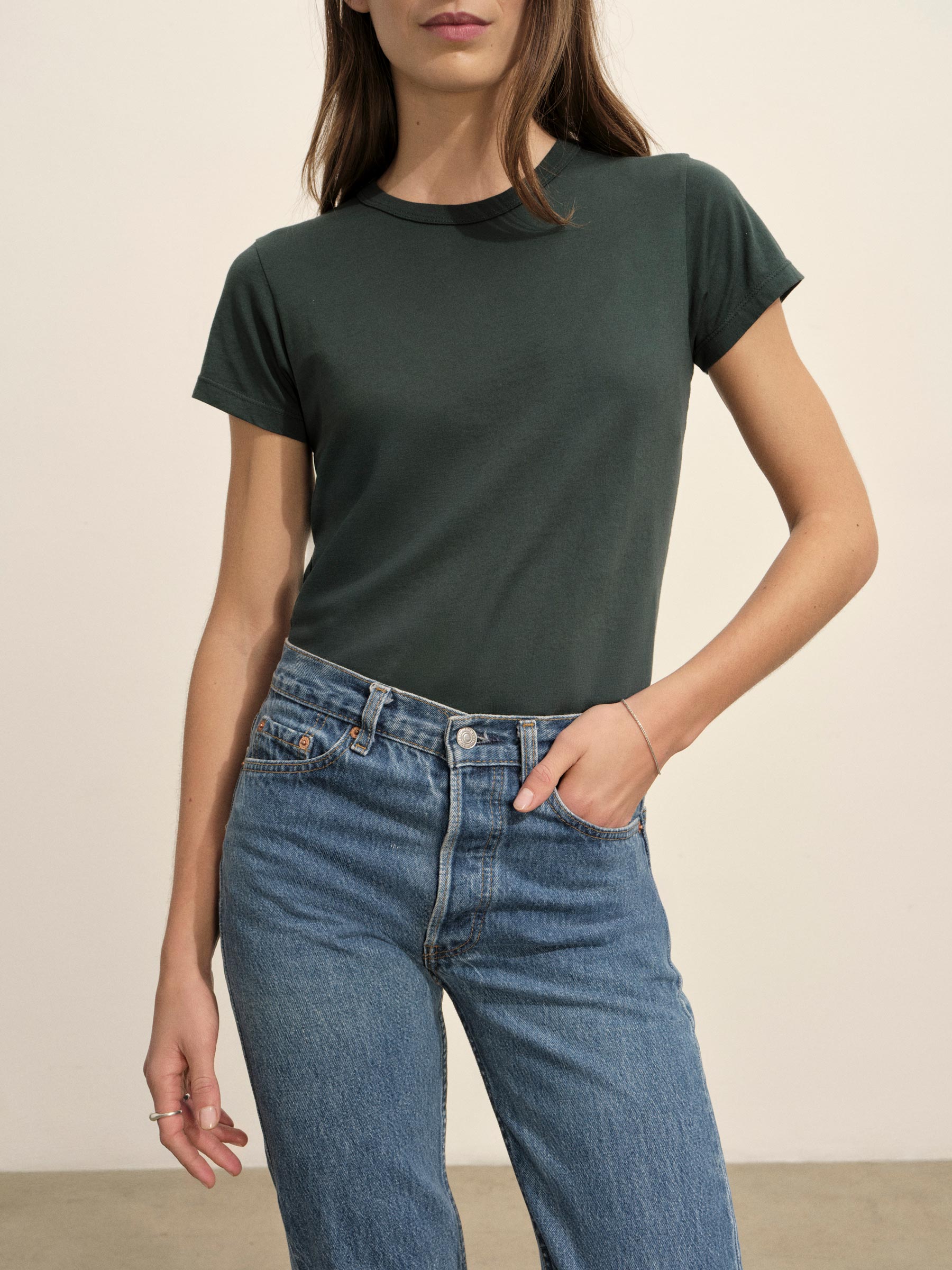 Seagrass Pima Slim Crew - Image 4