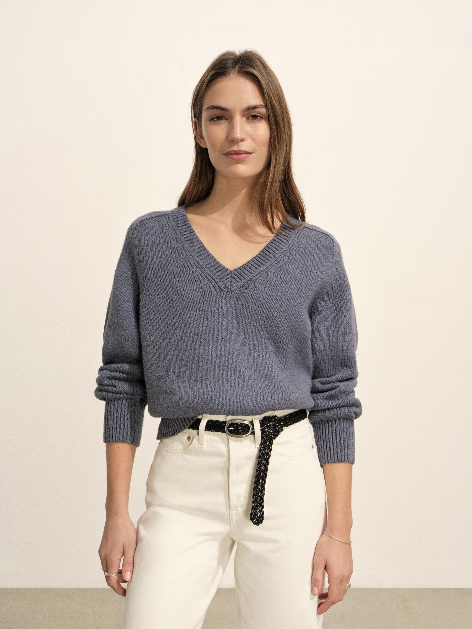 Alternative view of Bluebell Soft Spun Boxy V-Neck