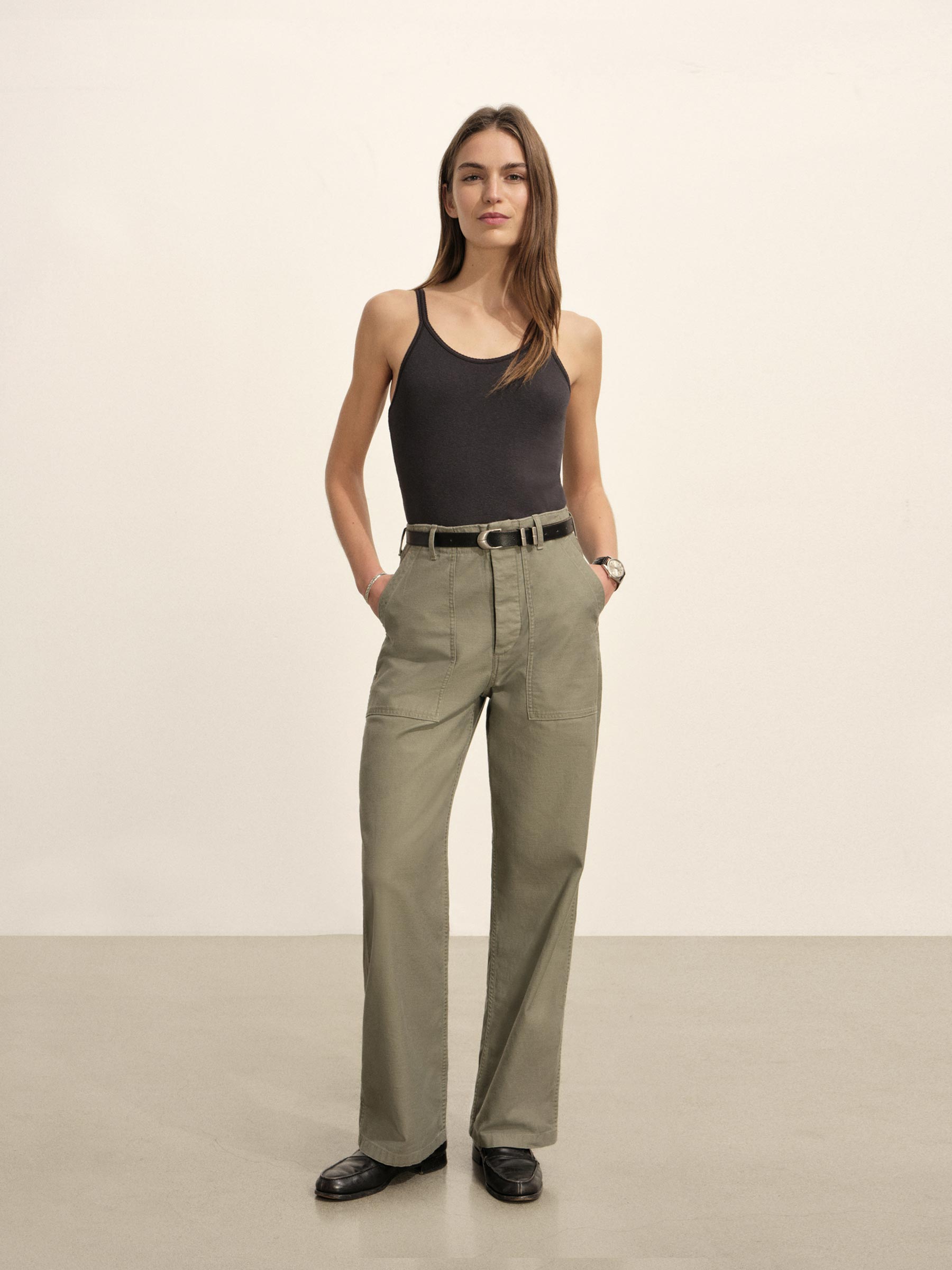 Soft Black Heirloom Rib Scoop Tank - Image 3